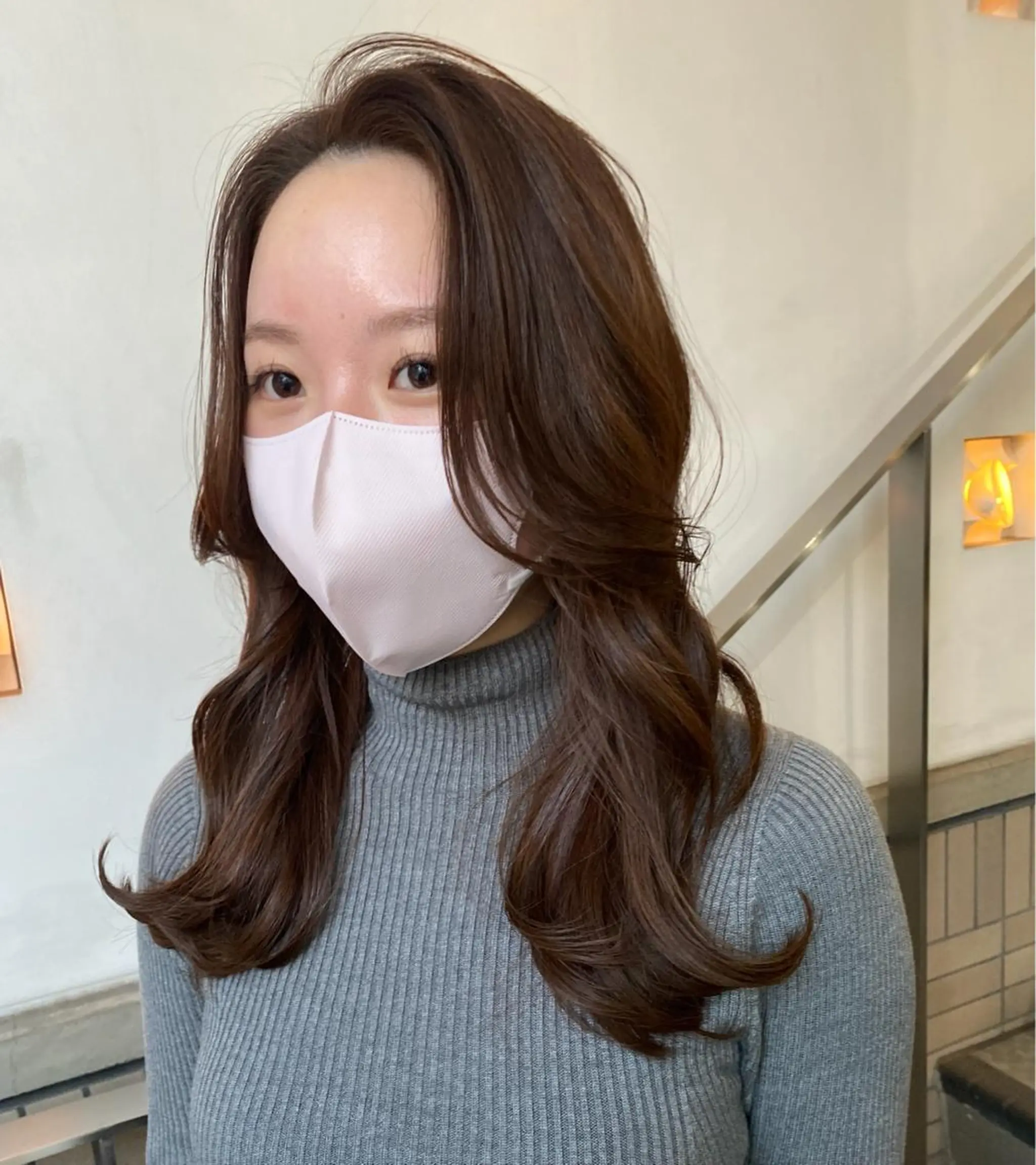 セミロング カラー ヘアアレンジ ラベンダーカラー カット ヘッドスパ ナカジ🌸ロブ/ボブ /前髪🌸のヘアスタイル
