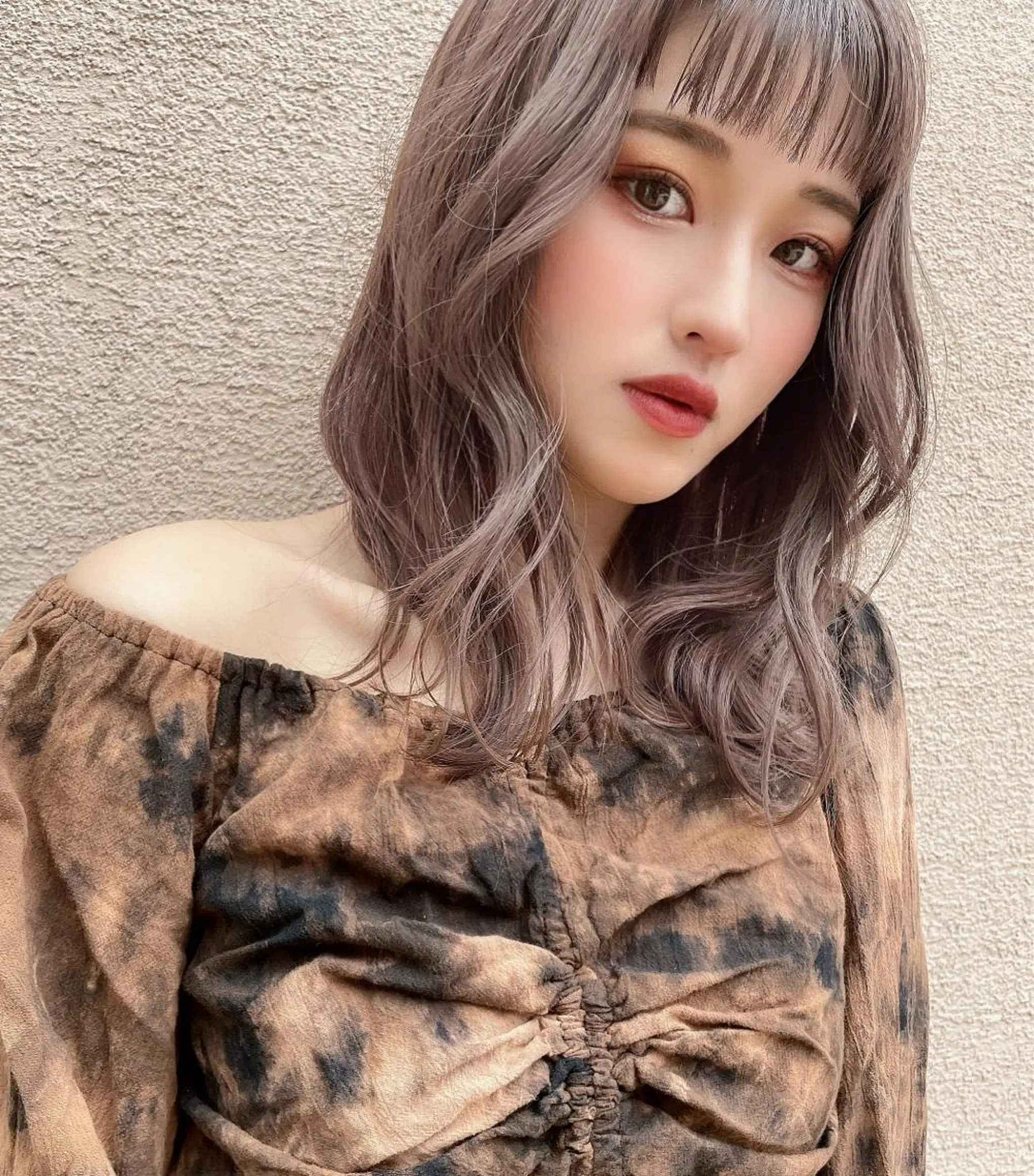 ミディアム カラー ベージュカラー ブリーチ ケアブリーチ ミルクティーベージュ 心斎橋/ブリーチ minamiのヘアスタイル