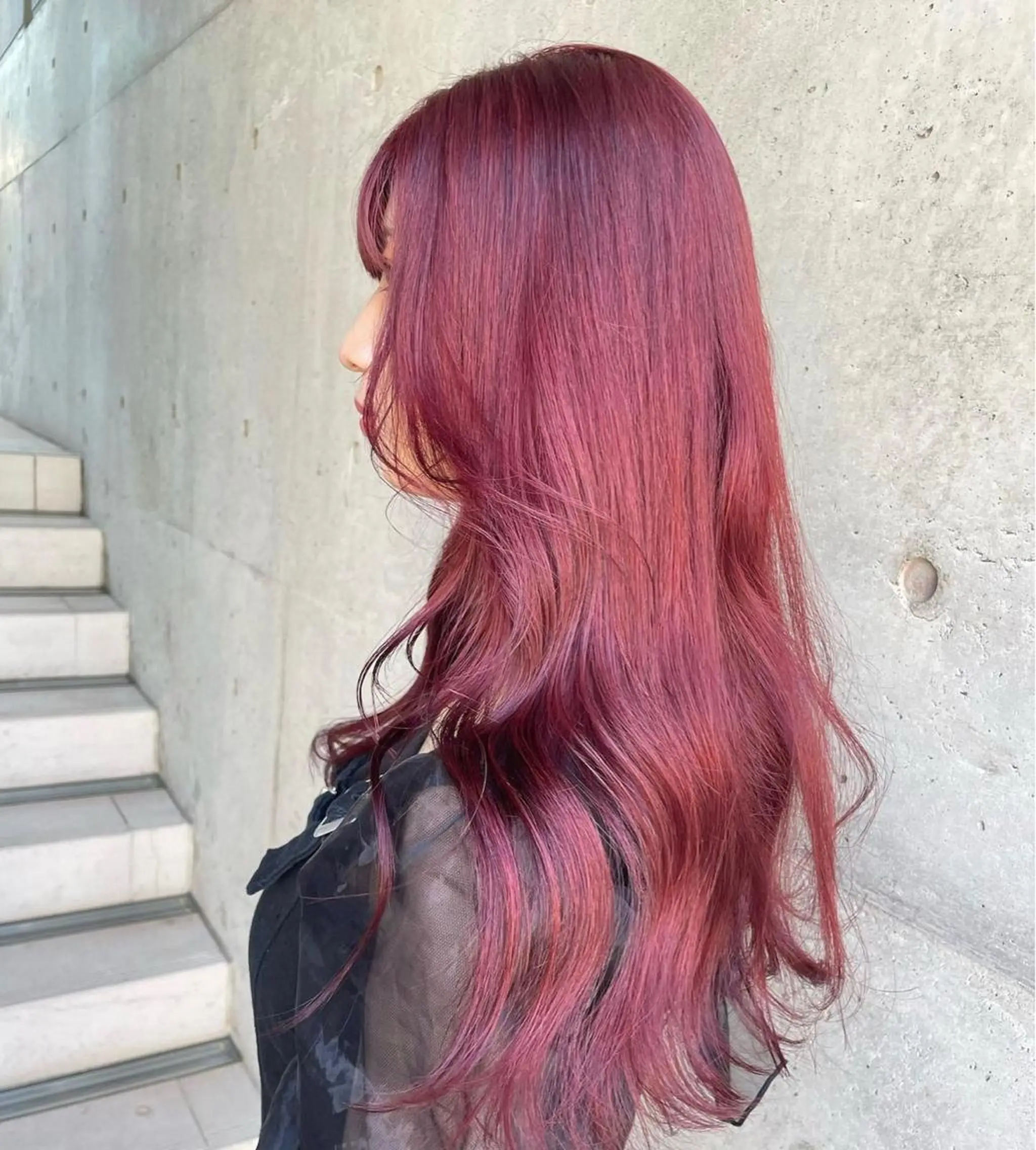 セミロング カラー SALOWIN 栄所属・河西 彩香/ブリーチカラーのヘアスタイル