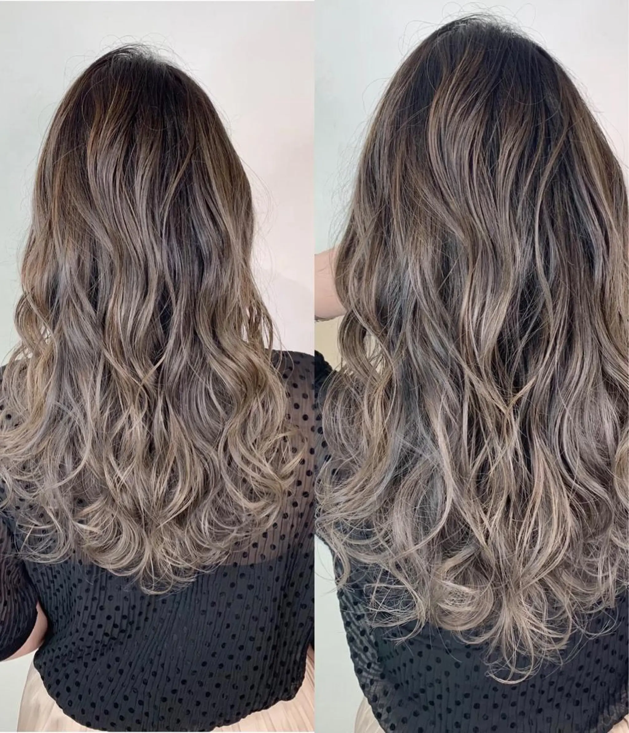 セミロング カラー _WHITE 高槻のヘアスタイル