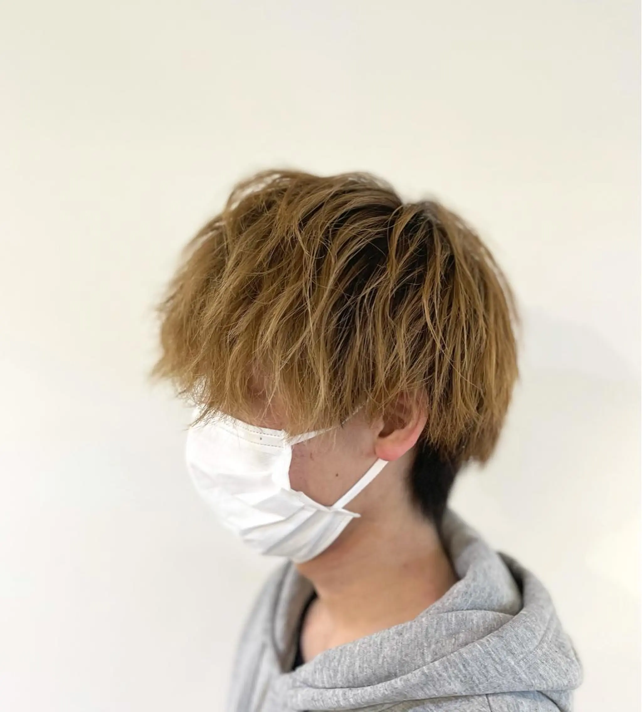 ミディアム パーマ メンズ 小野 康生のヘアスタイル