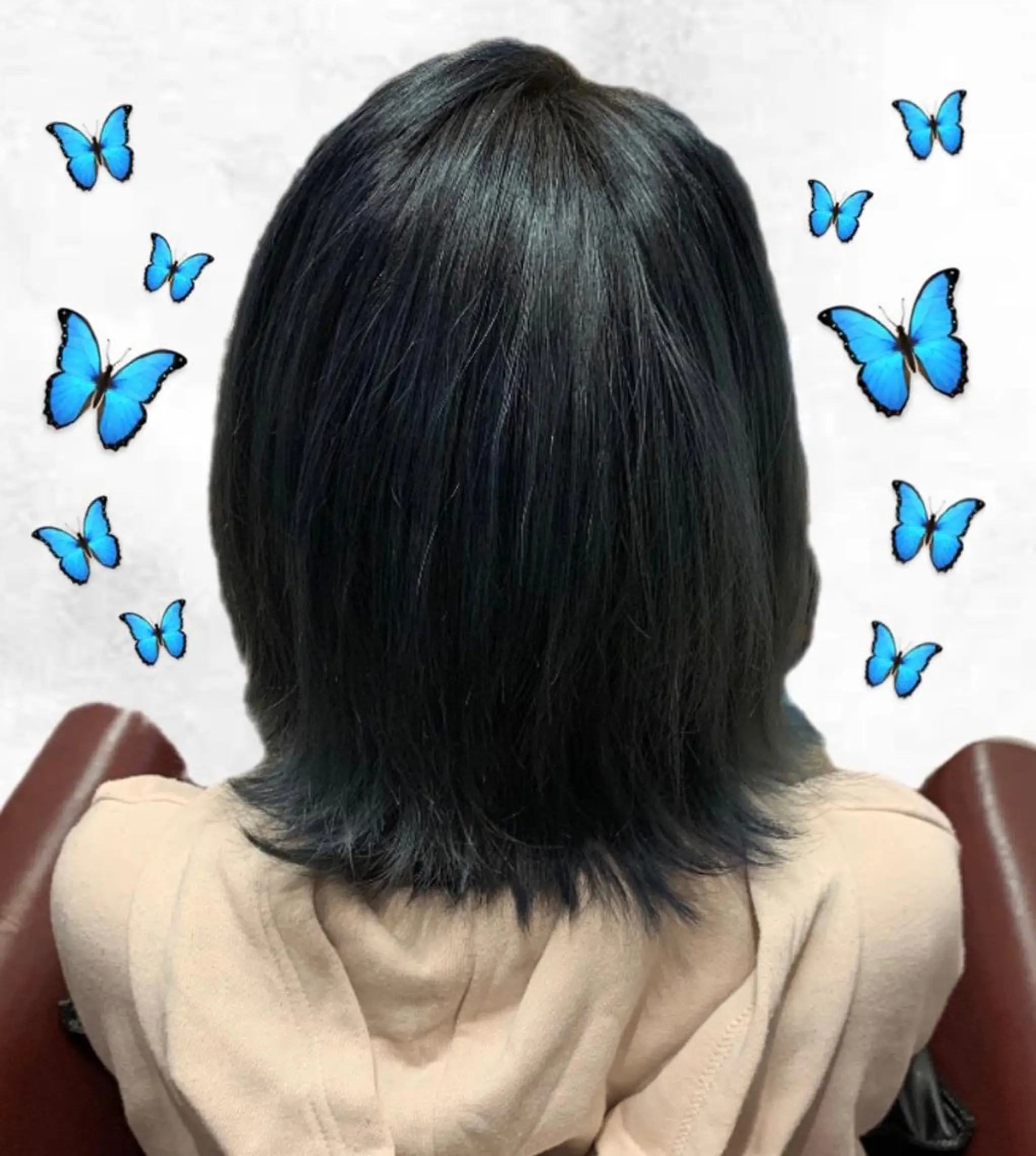 ミディアム カラー ブルーカラー ネイビーカラー Hair Resort Noble(ヘアリゾートノーブル)所属・オオヤ カナのヘアスタイル