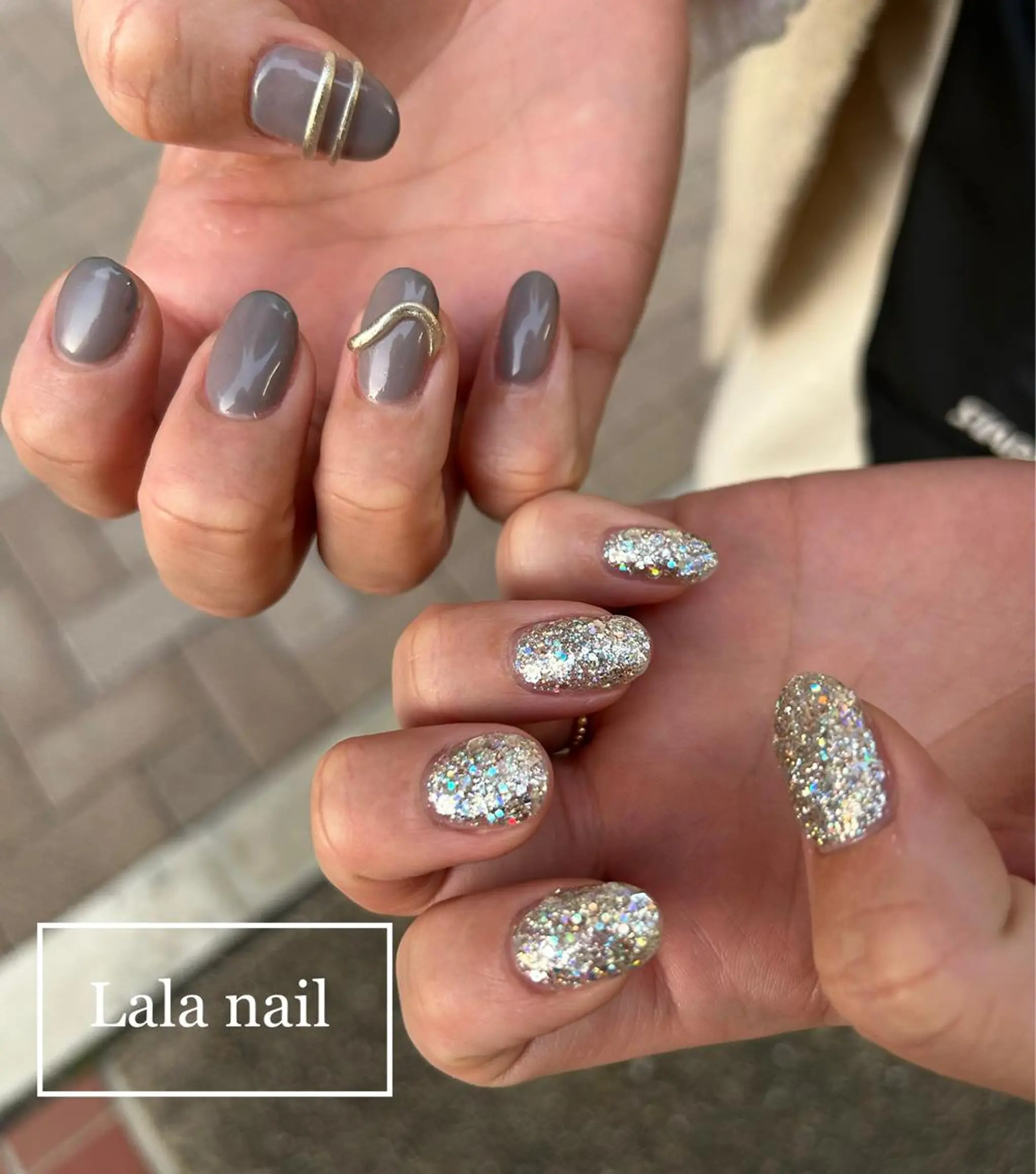 ネイル キラキラネイル ラメ(グリッター) ニュアンスネイル ショートネイル Lala nailのネイルデザイン