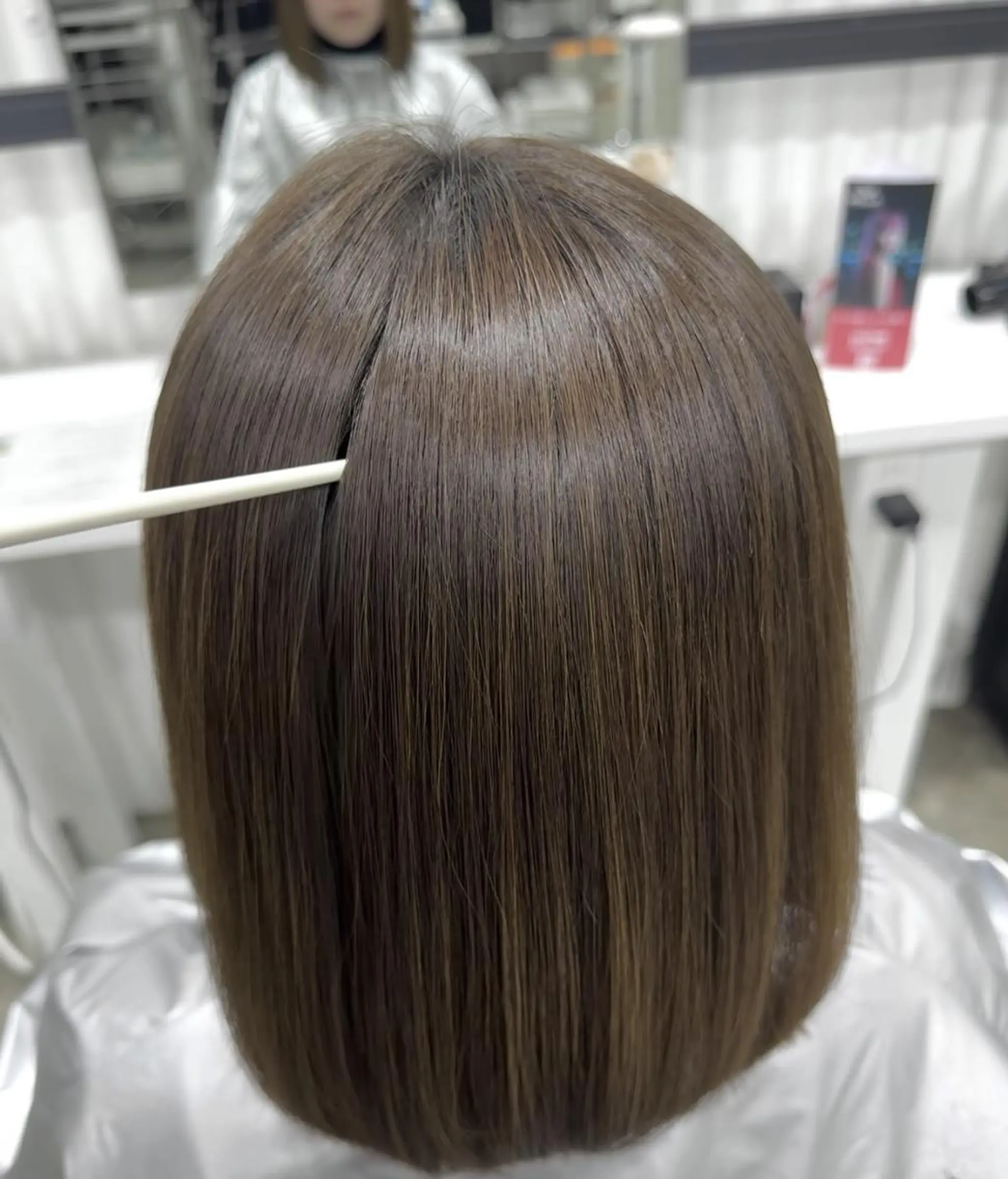 ミディアム 縮毛矯正 カット 縮毛矯正 韓国ヘア/レイヤー /髪質改善🦋イブキのヘアスタイル