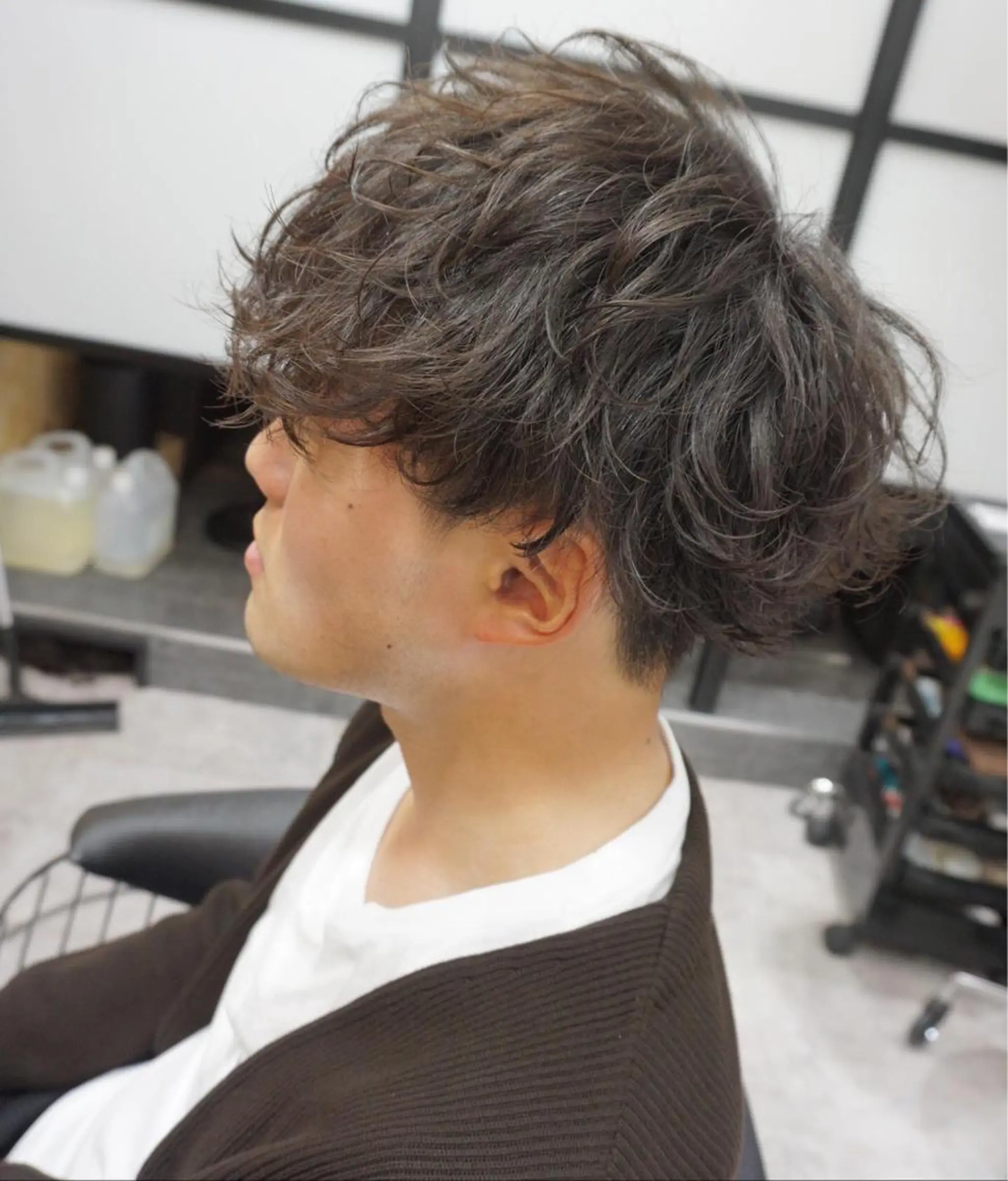 メンズ メンズパーマ ツーブロック カット ヘアカラー パーマ トリートメント hair teria ryu 大塚のヘアスタイル