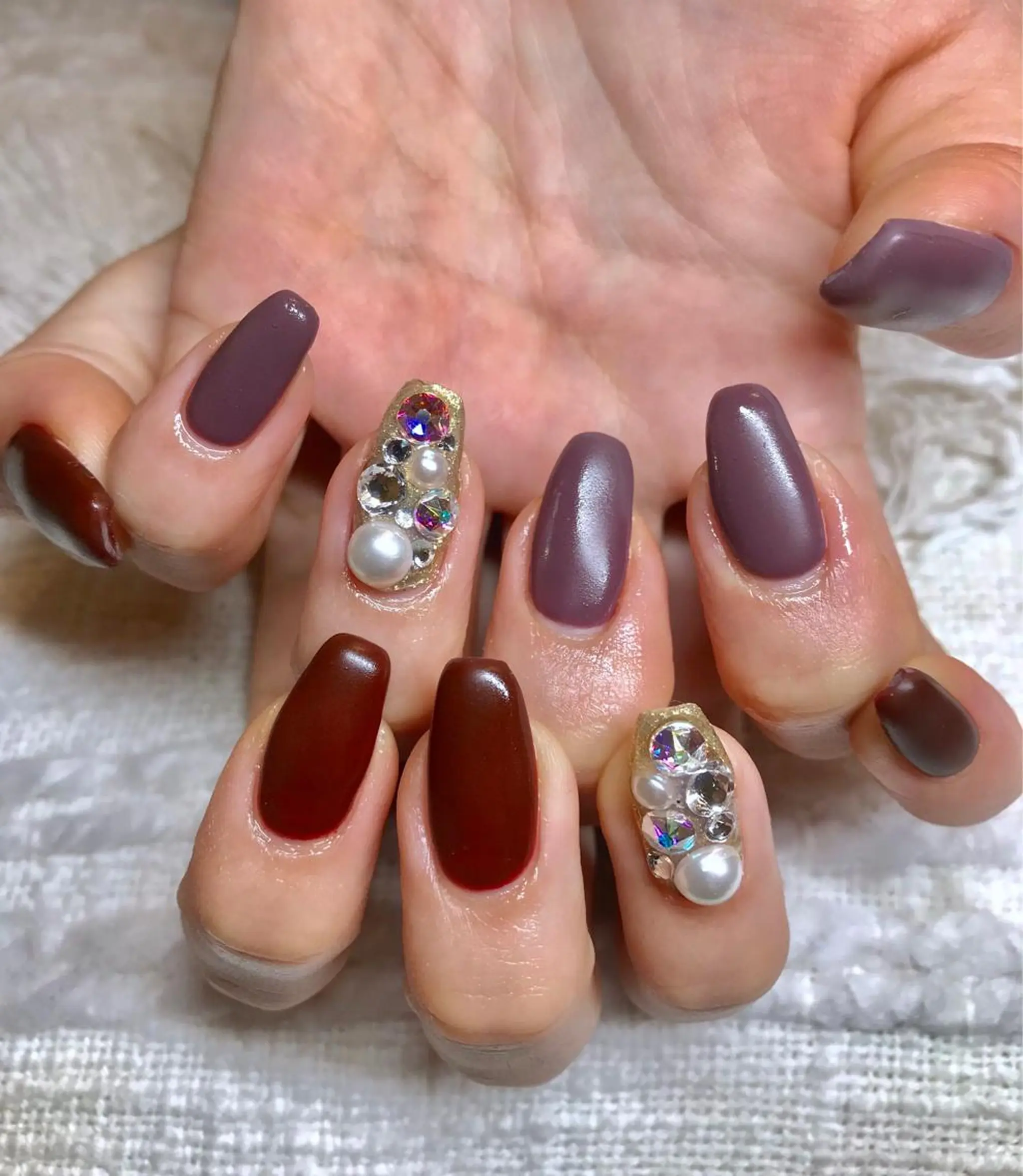 ミディアム カラー パーマ メンズ ネイル マツエク・マツパ マットネイル nail&eye Aoのマツエク・マツパデザイン
