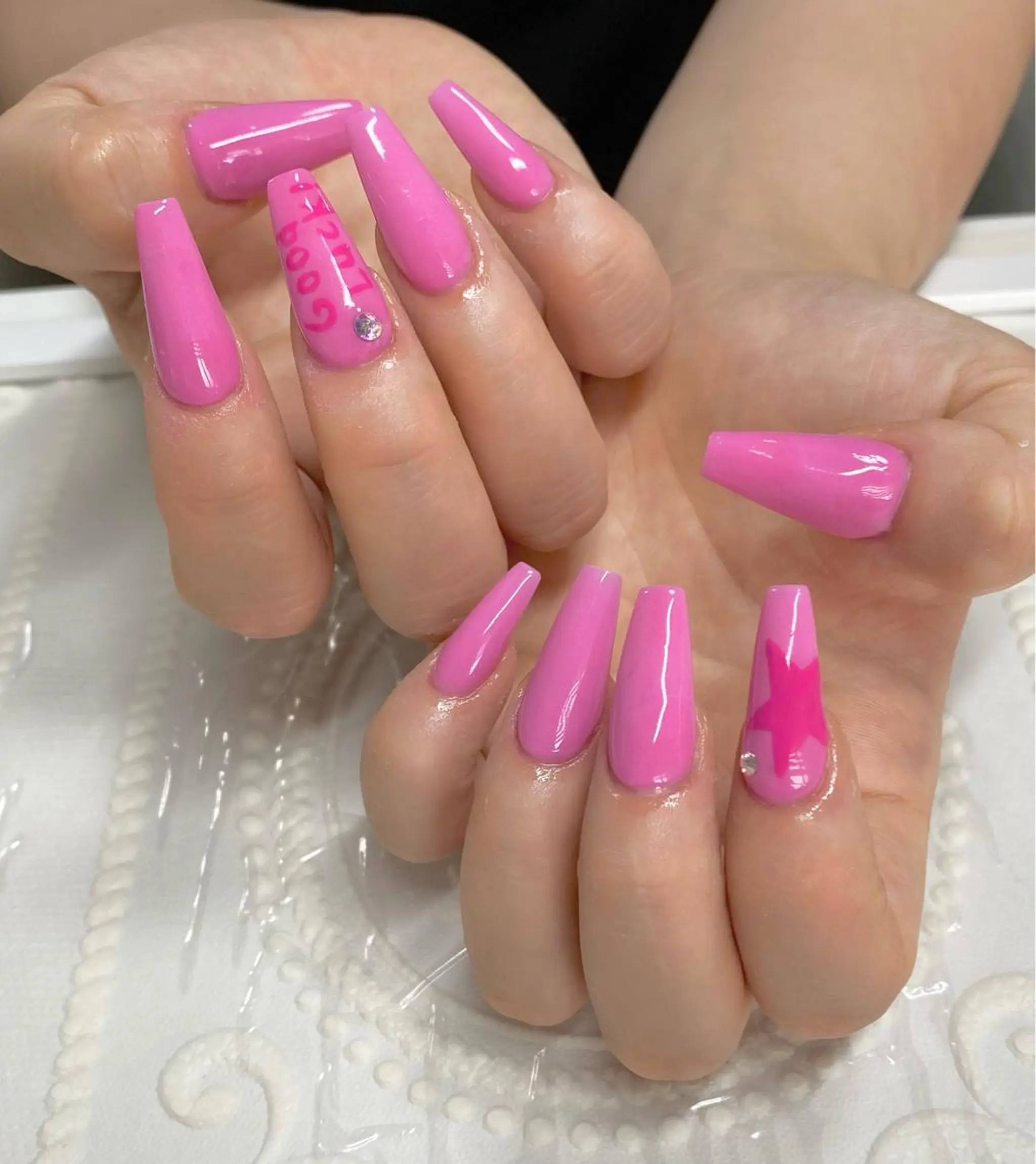 ロング ネイル アートネイル ハンドネイル lune nail_2017のその他イメージ