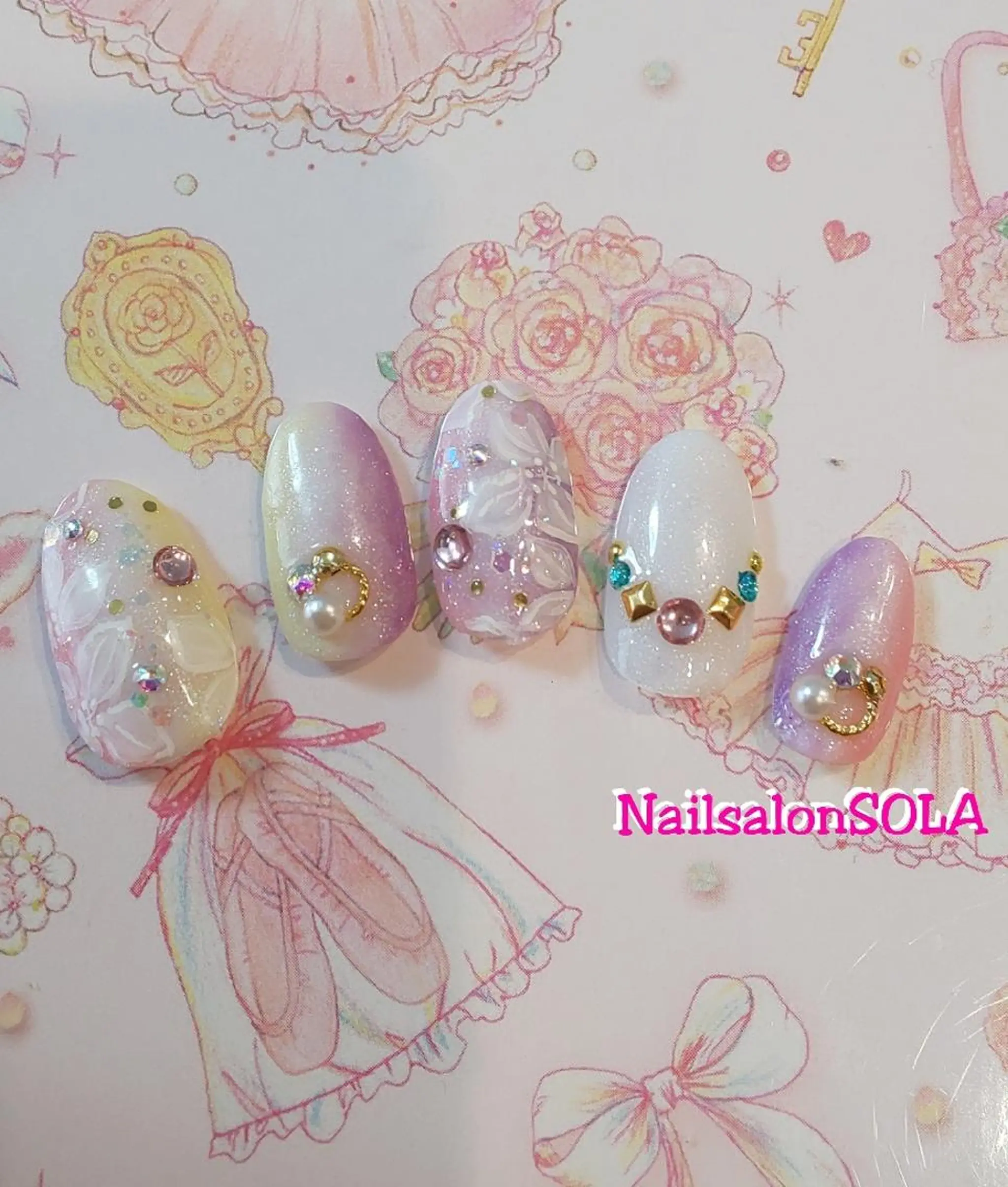 ネイル グラデーション ブライダルネイル ハンドネイル 田代 夏子のネイルデザイン