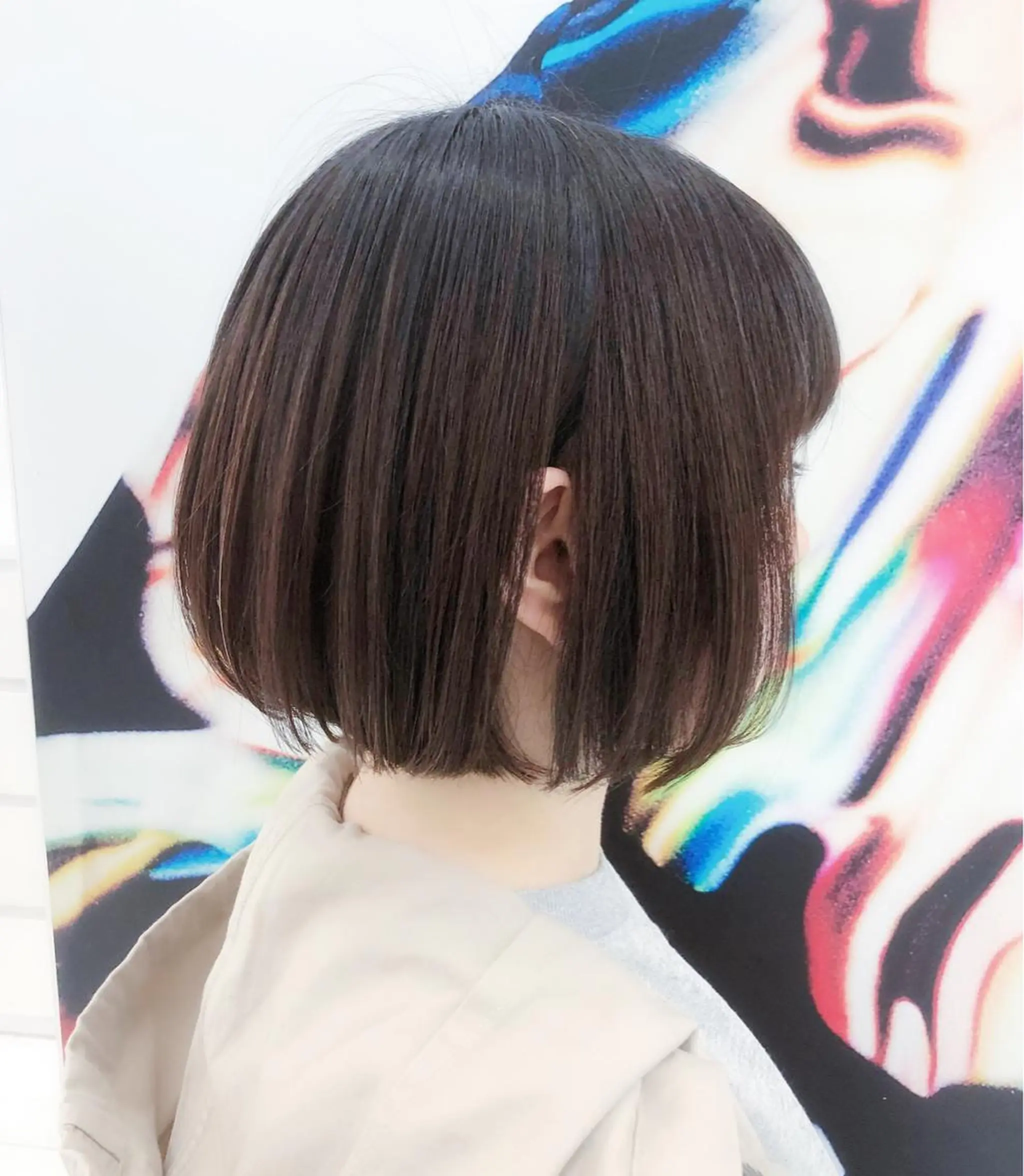 ショート パーマ ボブ ストレートパーマ nex the salon vlow所属・趙 英来のヘアスタイル