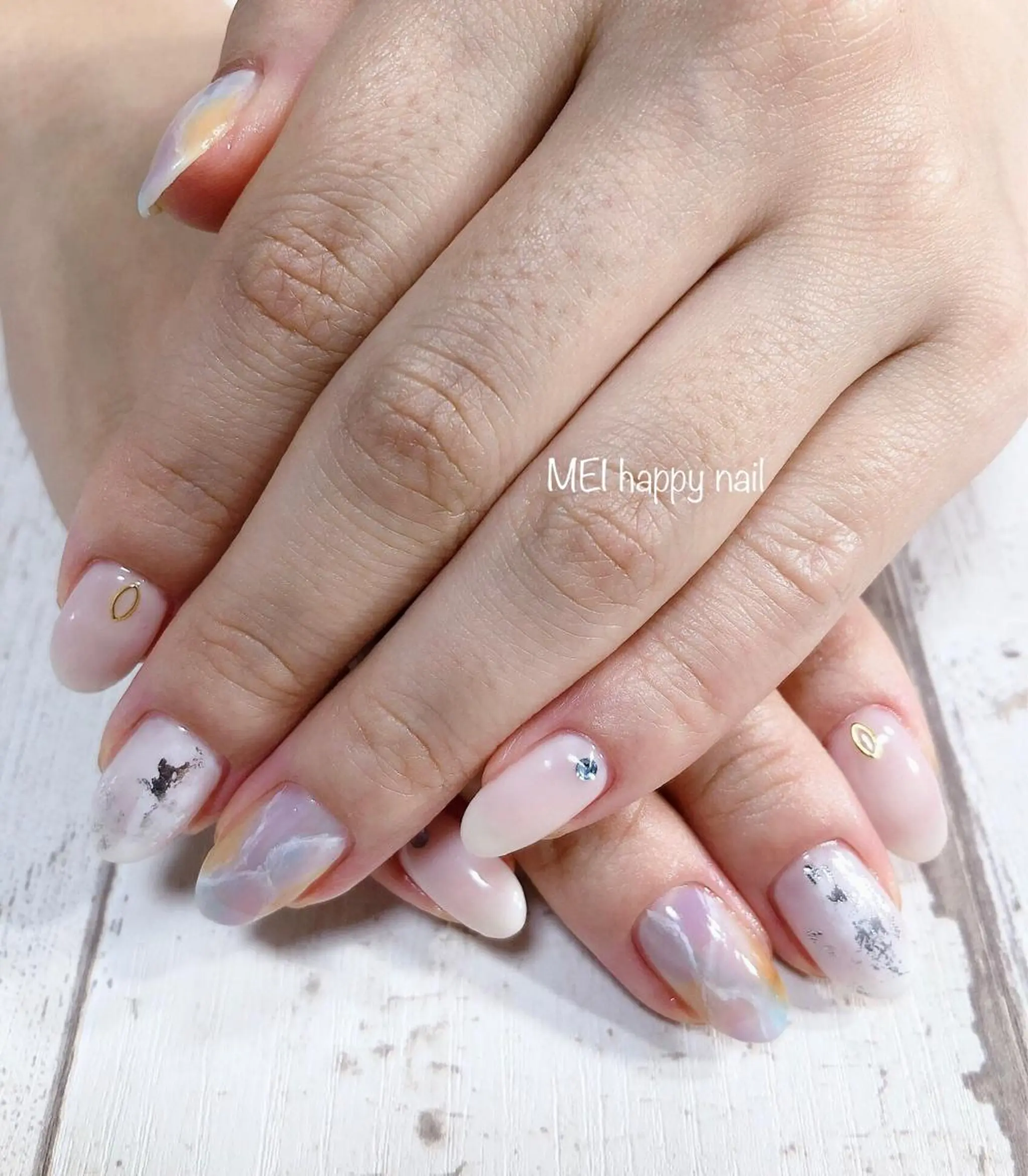 ネイル ハンドケア 北浦和 自爪育成ケアのネイルデザイン