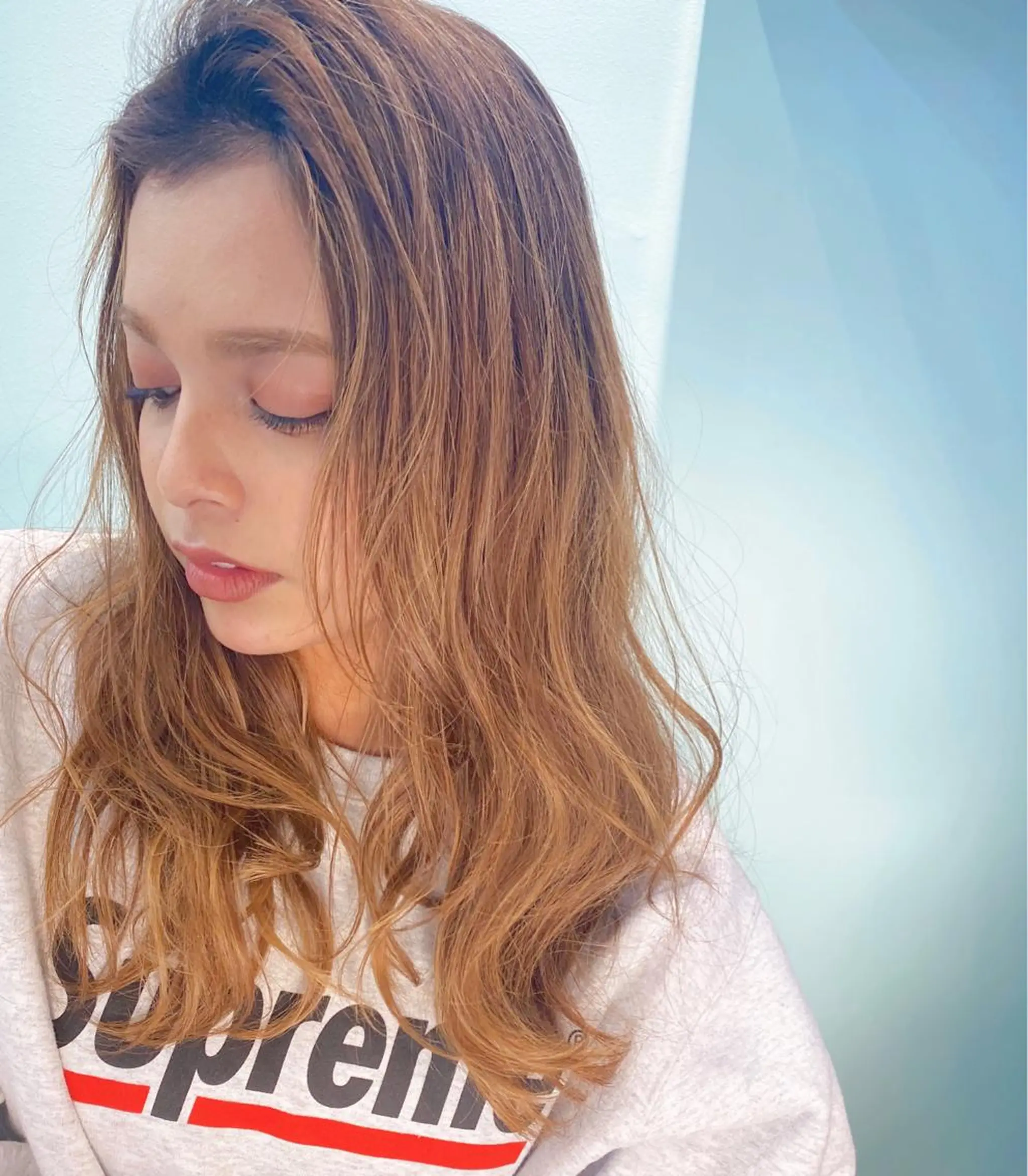 ロング カラー カット ヘアカラー トリートメント 岡野 静華のヘアスタイル