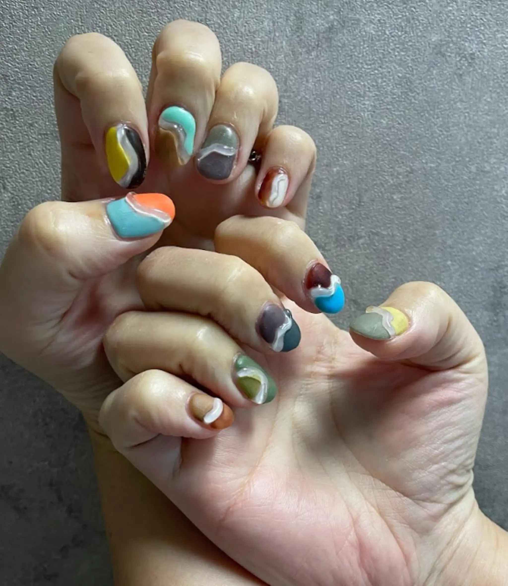 ネイル アートネイル クリアネイル ジェルネイル マットネイル ミラーネイル nailstudio eviz新宿店のネイルデザイン