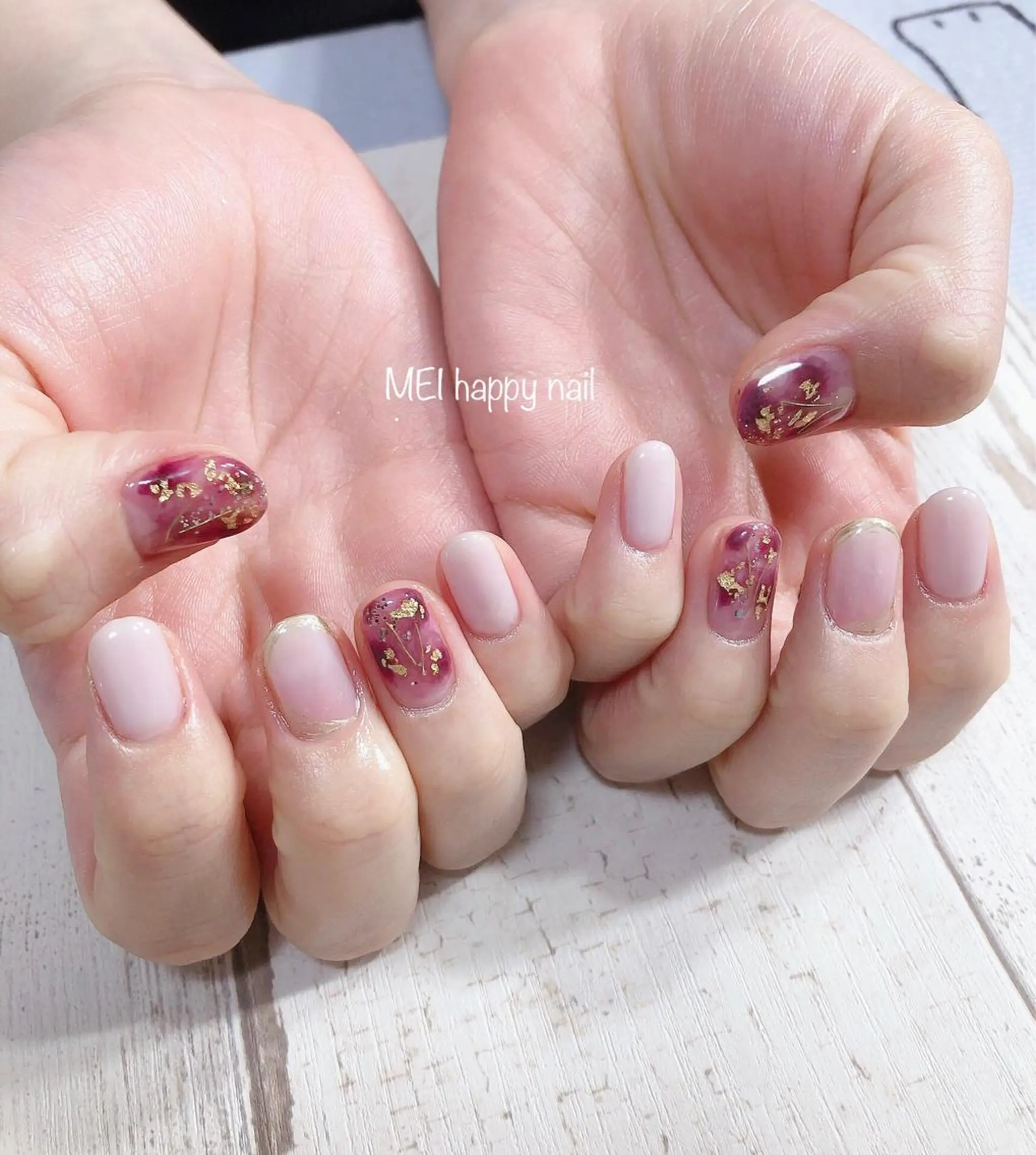 ネイル ハンドケア 北浦和 自爪育成ケアのネイルデザイン