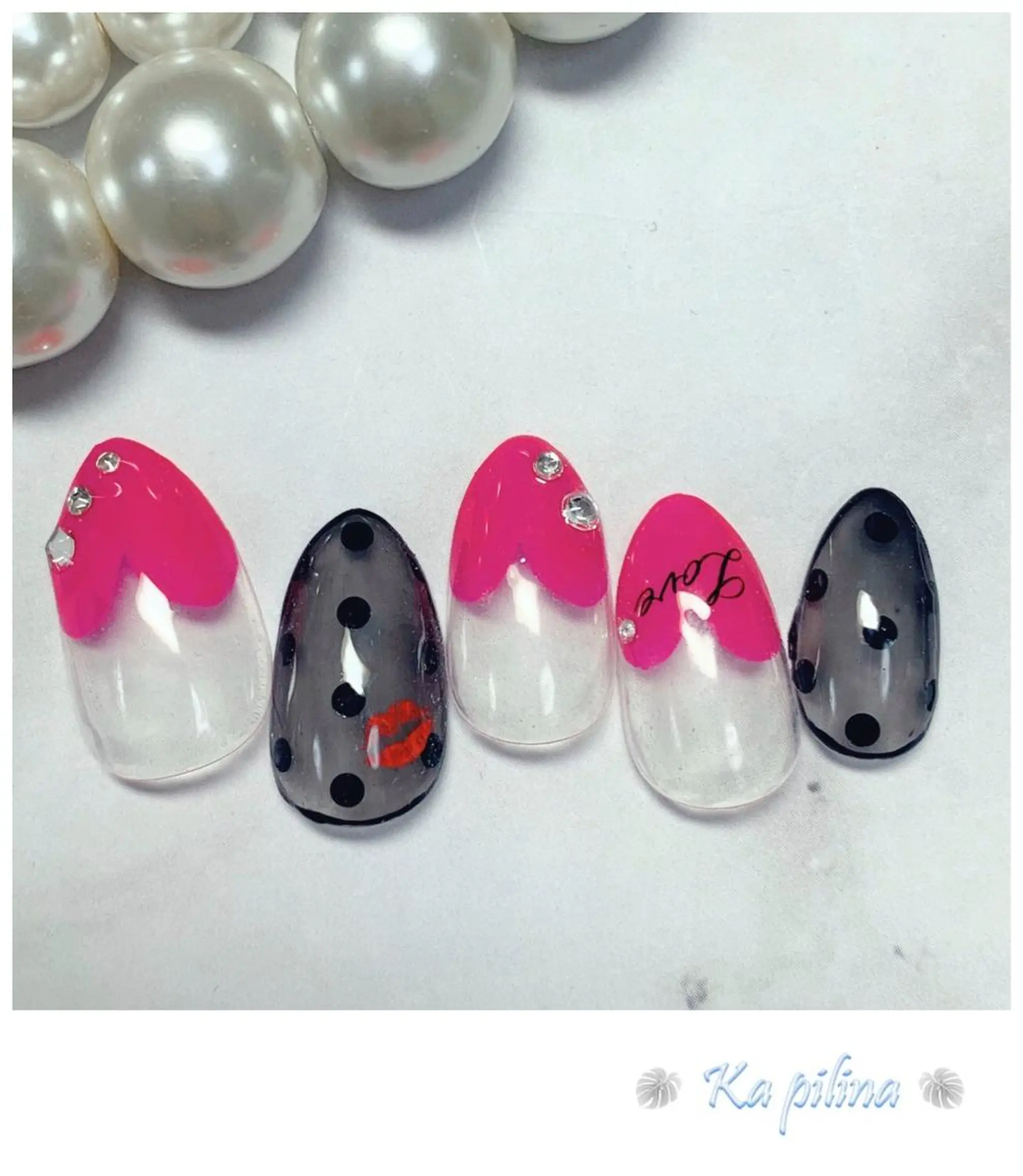 ネイル ハート Nail salon Ka pilinaのネイルデザイン