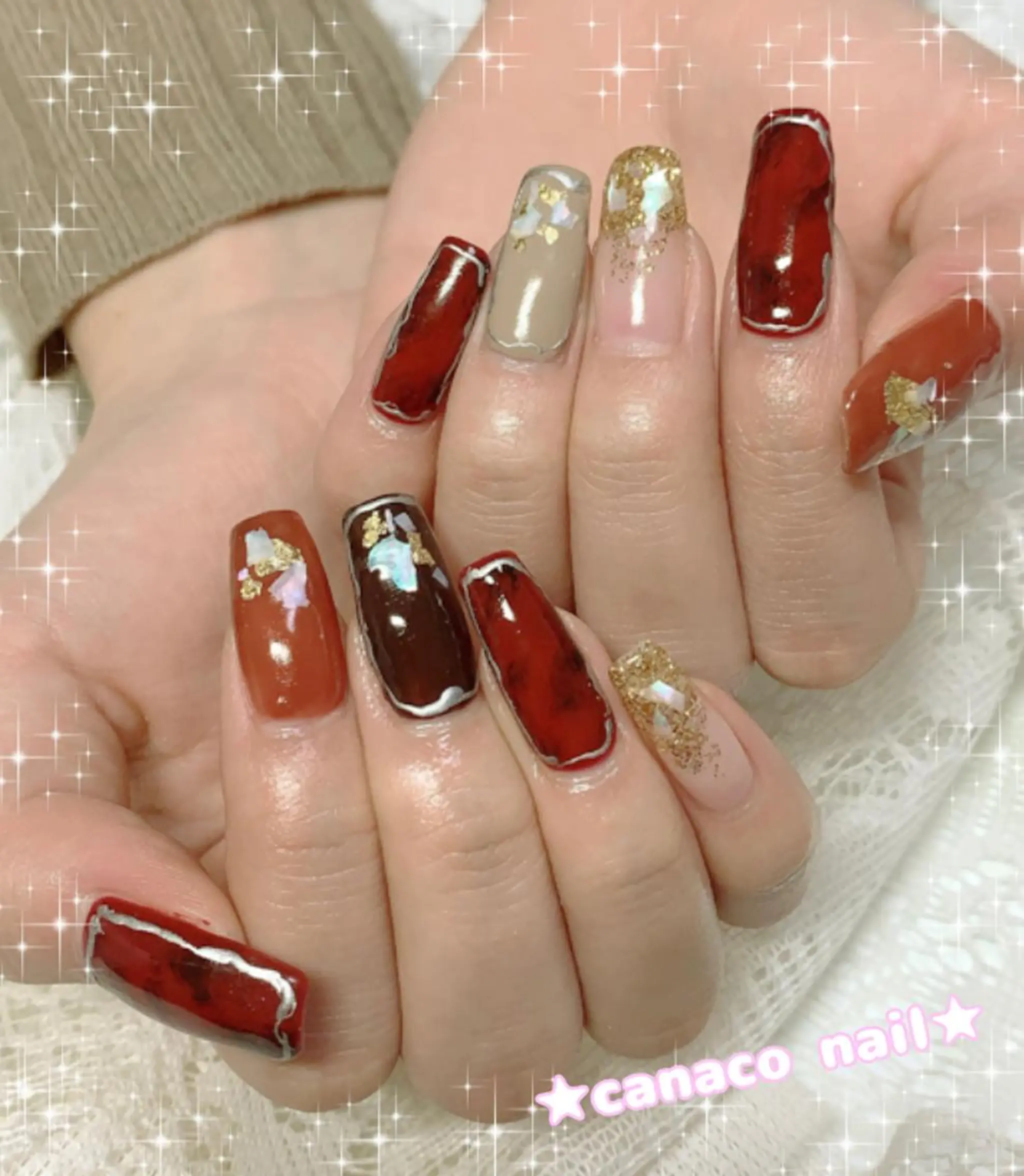 ネイル ロングネイル ニュアンスネイル Felice所属・ベテランネイル cnc  nailのネイルデザイン