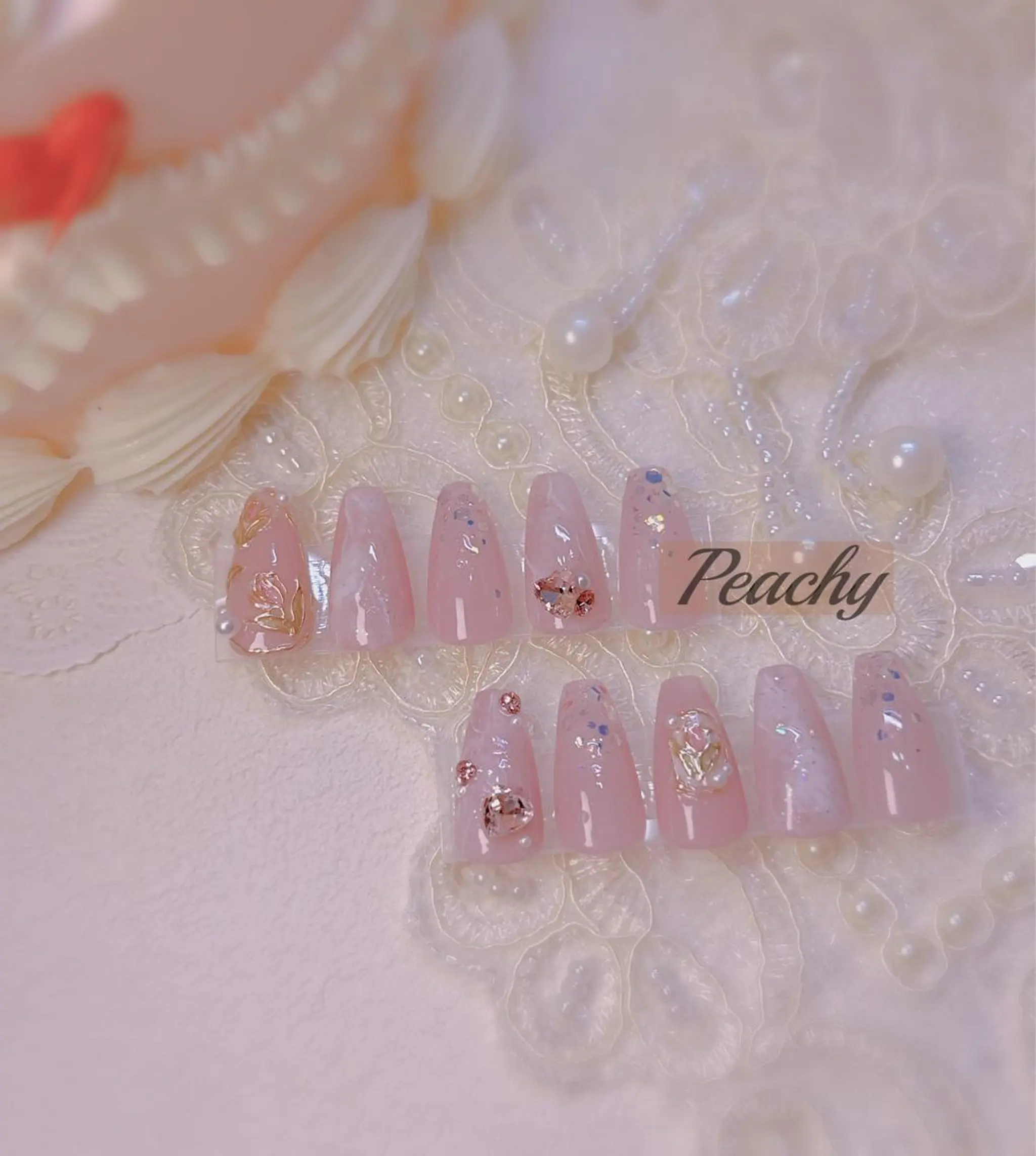 ネイル ハンドネイル Peachy 🍑のネイルデザイン