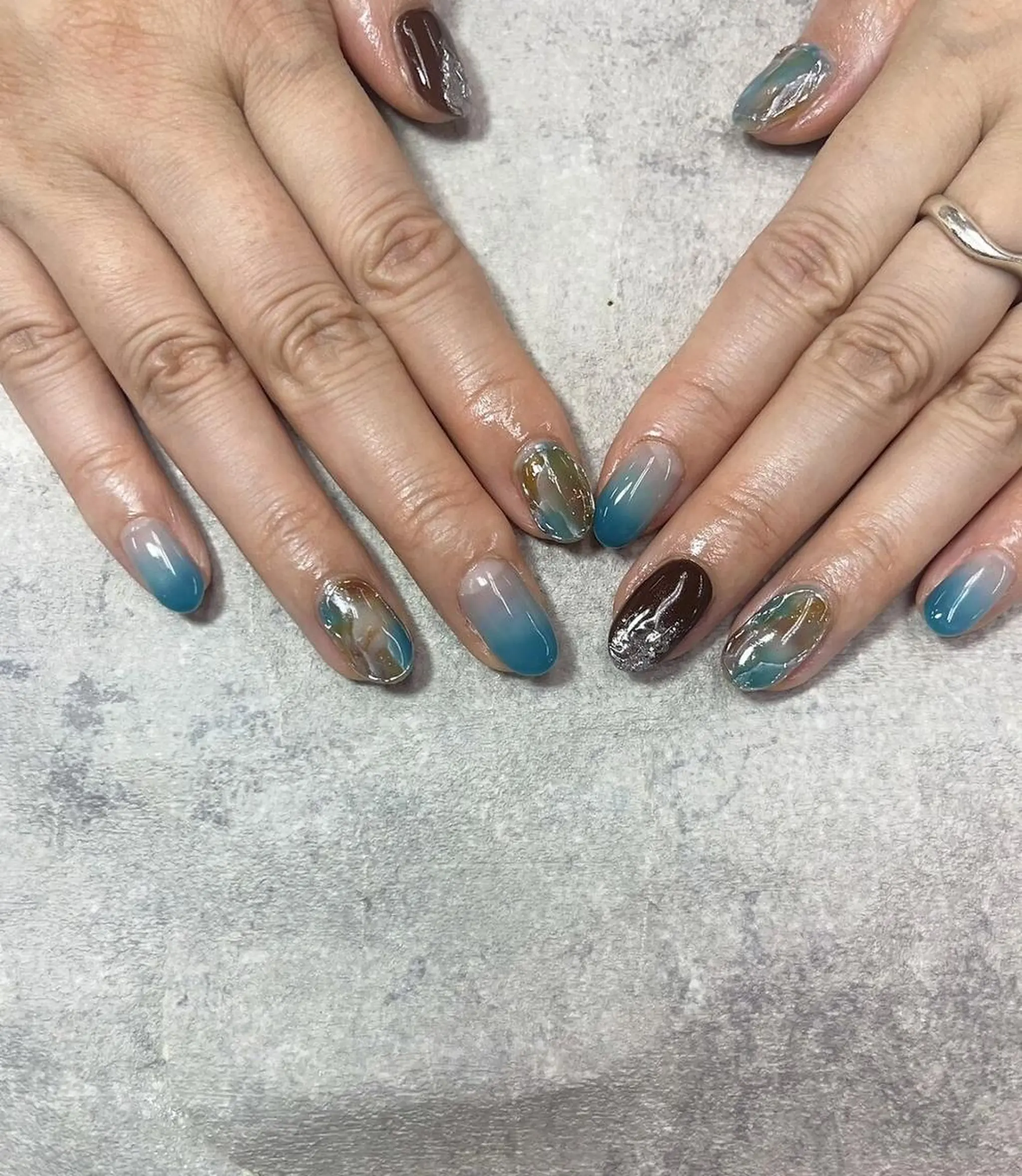 ネイル フットネイル フレンチネイル ジェルネイル ガラスフレンチ グラデーション ハンドネイル ハンドケア FASTNAIL PLUS 新宿店のネイルデザイン