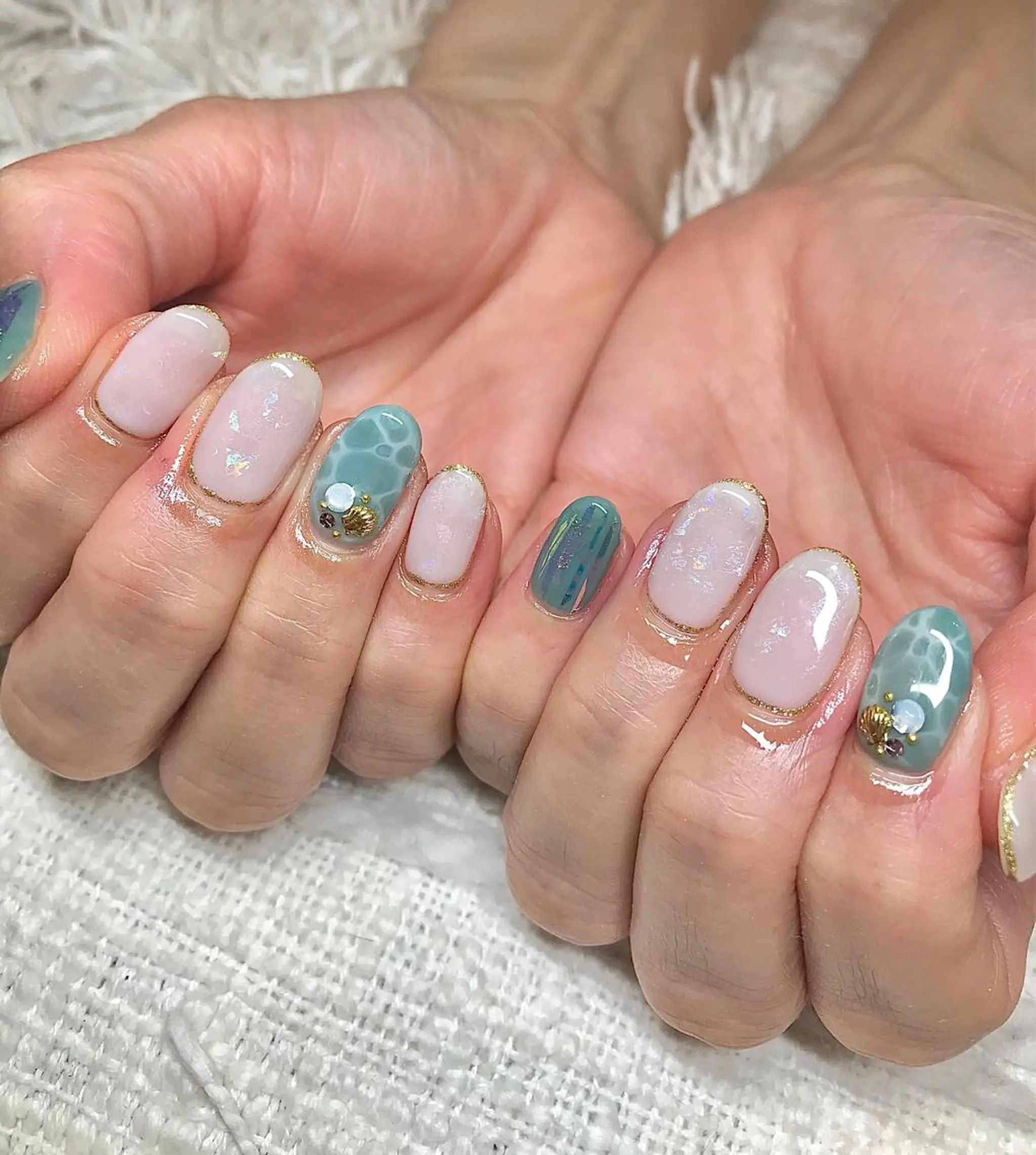 ミディアム カラー パーマ ヘアアレンジ ネイル マツエク・マツパ nail&eye Aoのマツエク・マツパデザイン