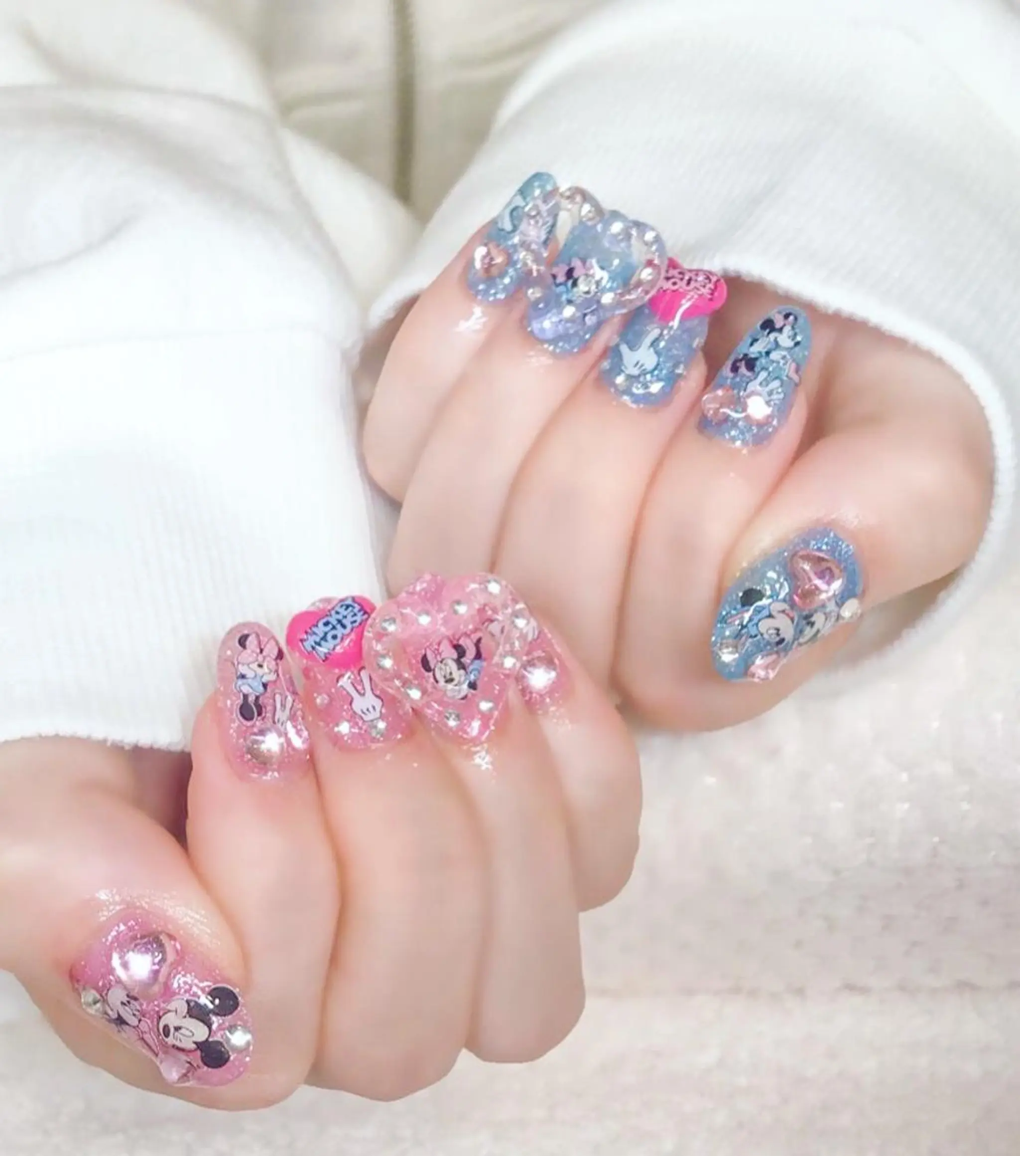 ネイル ジェルネイル ハート キラキラネイル ピンク Nyanco Nailのネイルデザイン