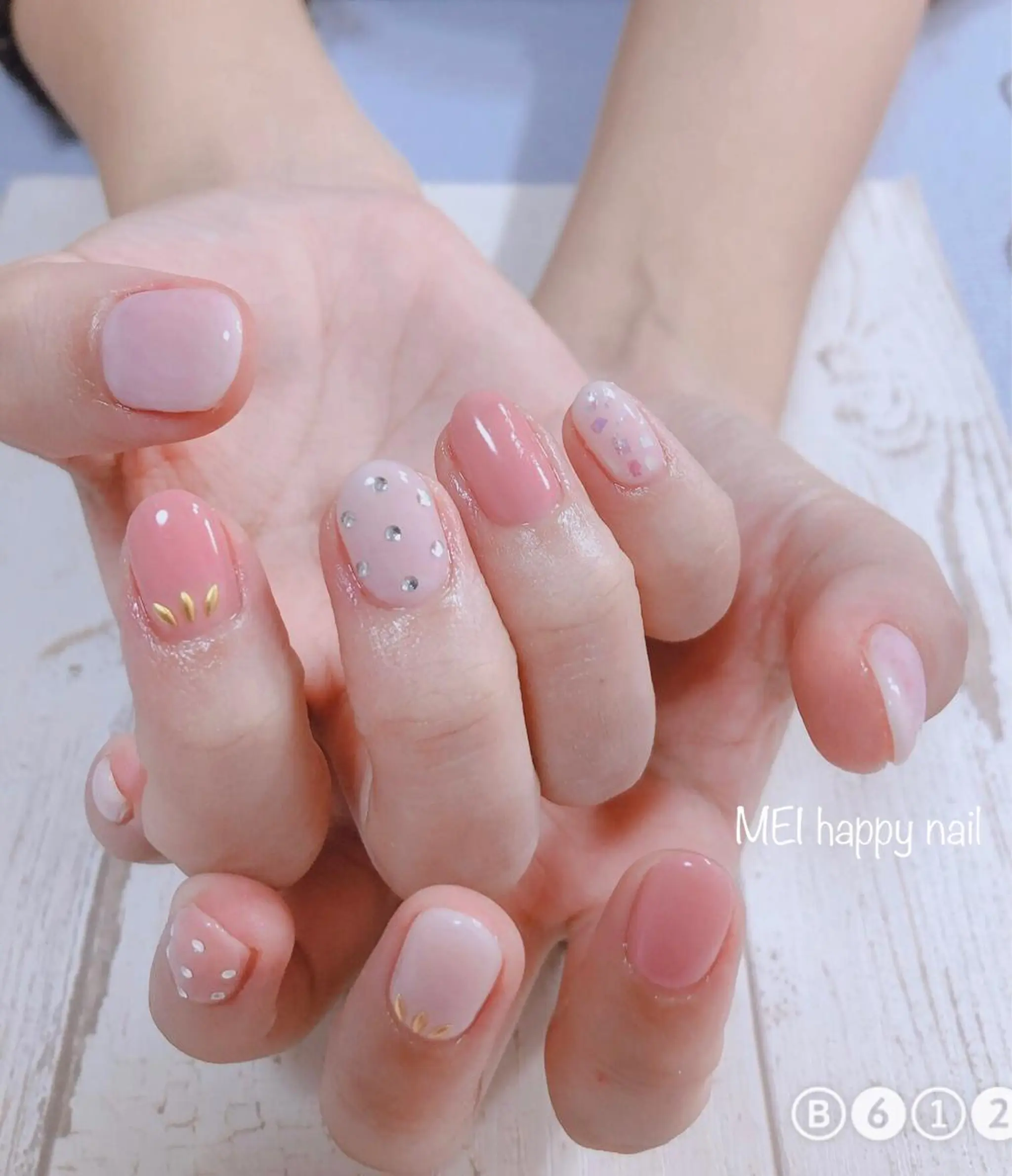 ネイル ハンドケア 北浦和 自爪育成ケアのネイルデザイン