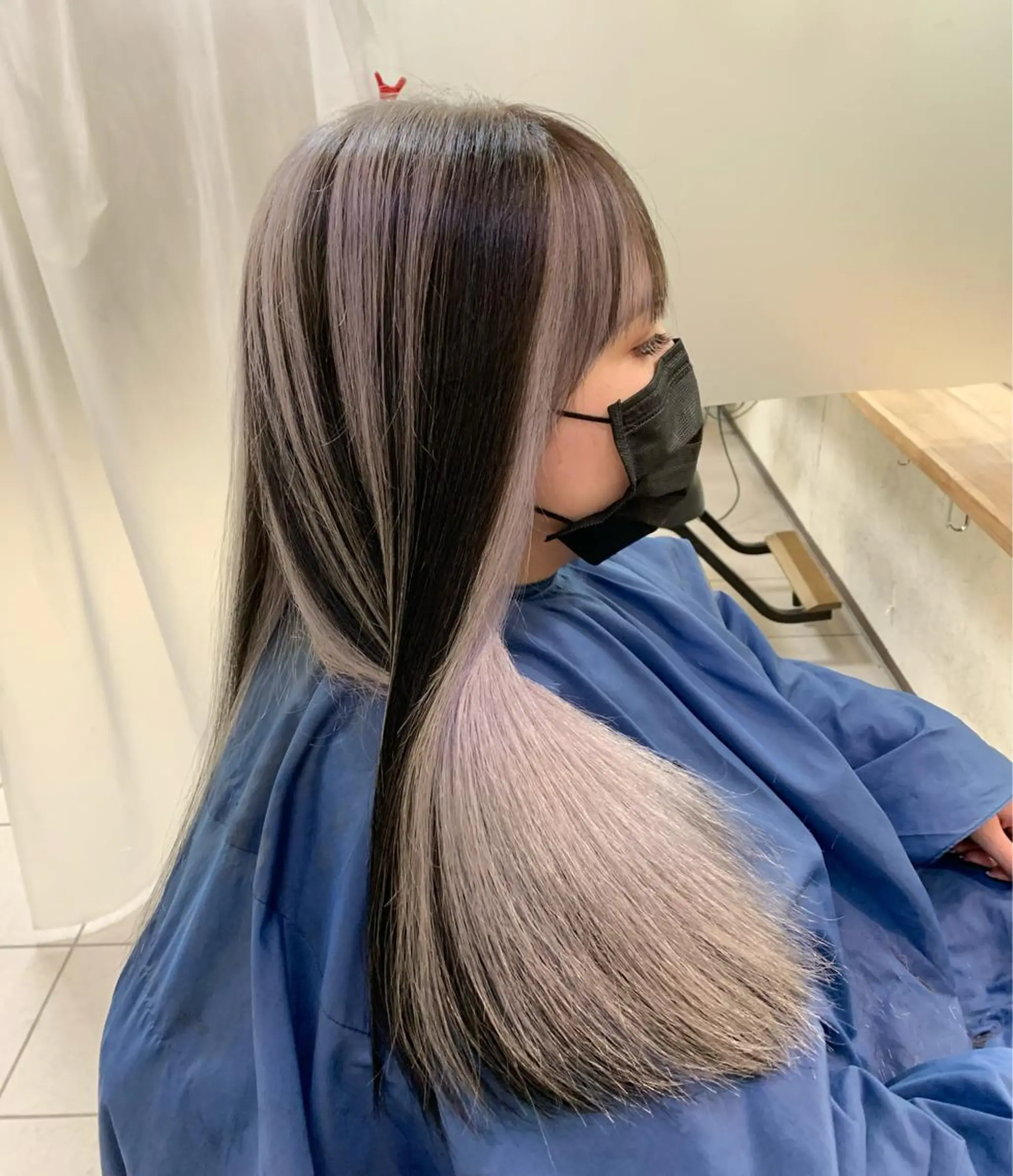 ロング ハイライト カット ヘアカラー 髪質改善ストレート/ ブリーチ／渋谷　福田のヘアスタイル