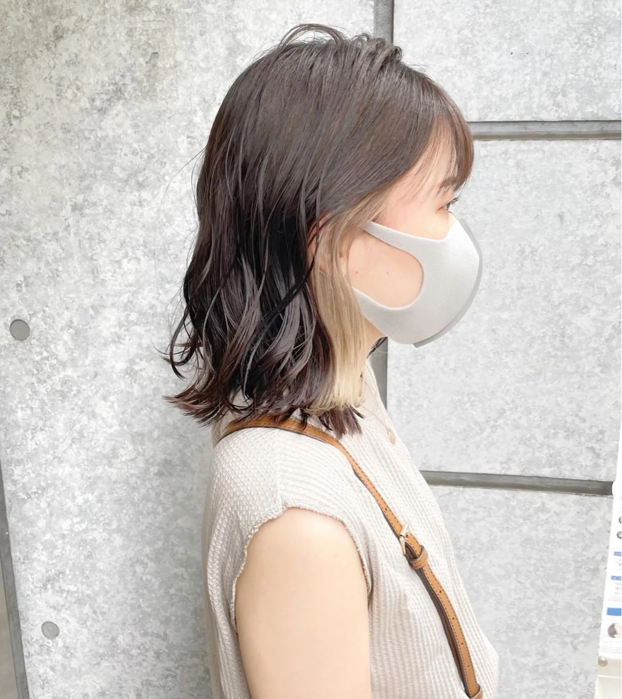 ミディアム カラー ヘアアレンジ ブリーチ MiU所属・韓国×髪質改善×美髪 縮毛矯正×レイヤーのヘアスタイル