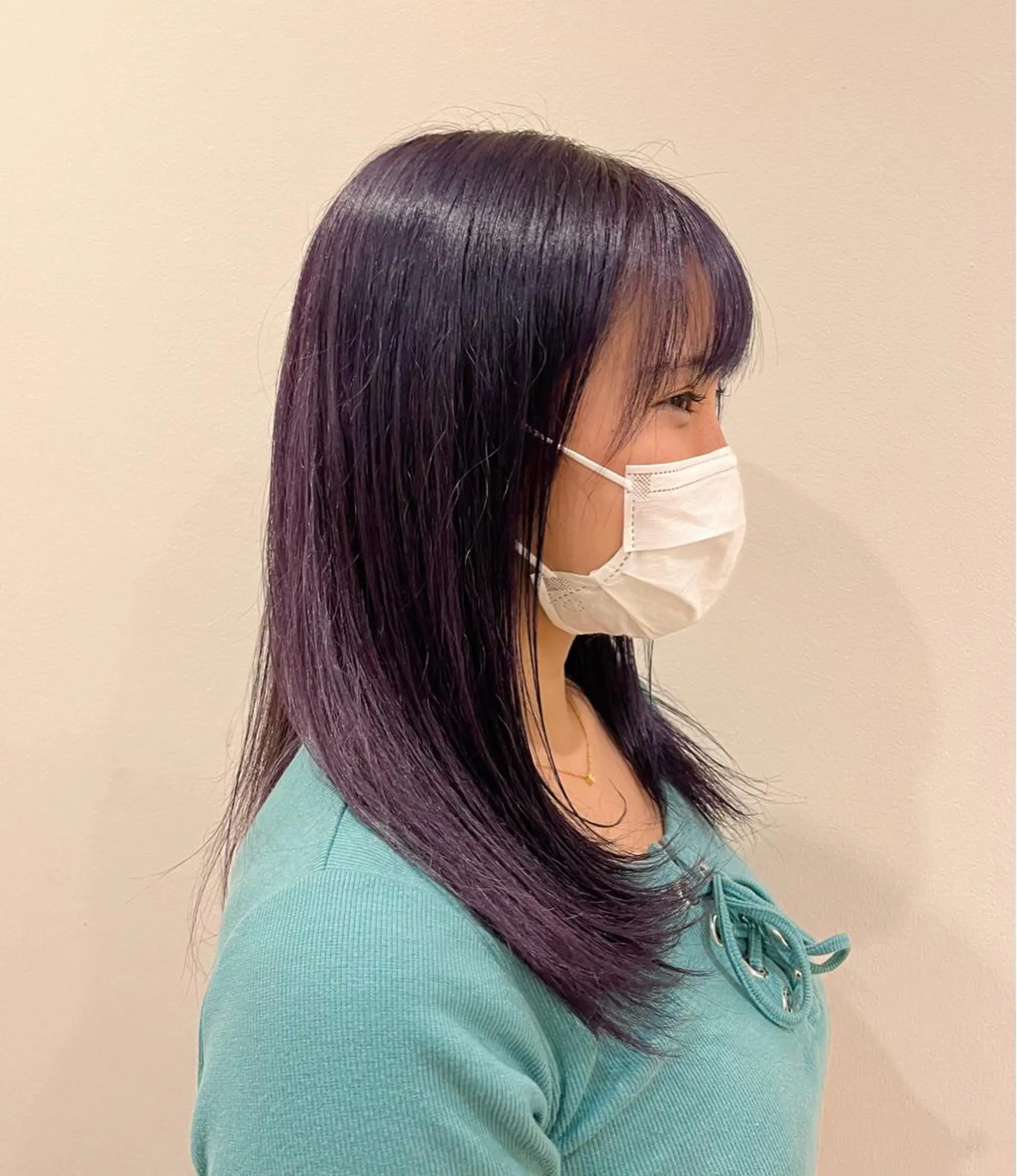 カラー ラベンダーカラー 森田翔斗 顔周りレイヤーのヘアスタイル