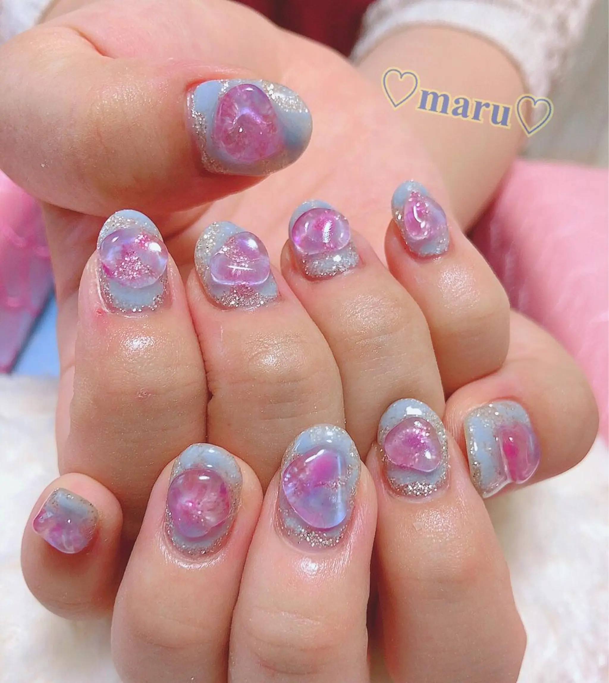 ネイル クリアネイル ハンドネイル フットネイル まるみ ♡のネイルデザイン