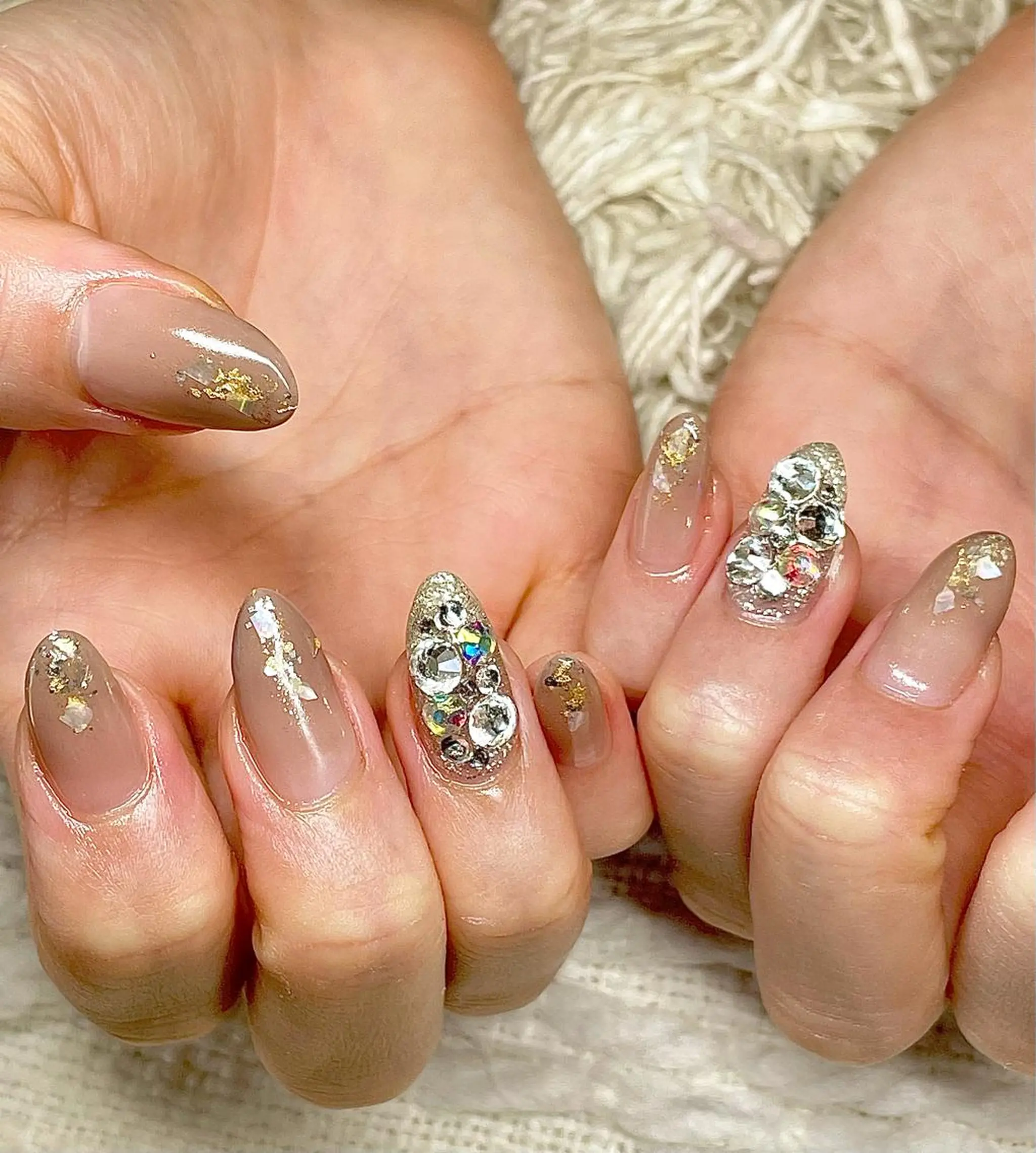 セミロング カラー パーマ ヘアアレンジ メンズ キッズ ネイル マツエク・マツパ ベージュカラー ブラウンカラー ブラウンベージュ カラーマツエク ブラウン ハンドネイル ハンドケア nail&eye Aoのマツエク・マツパデザイン