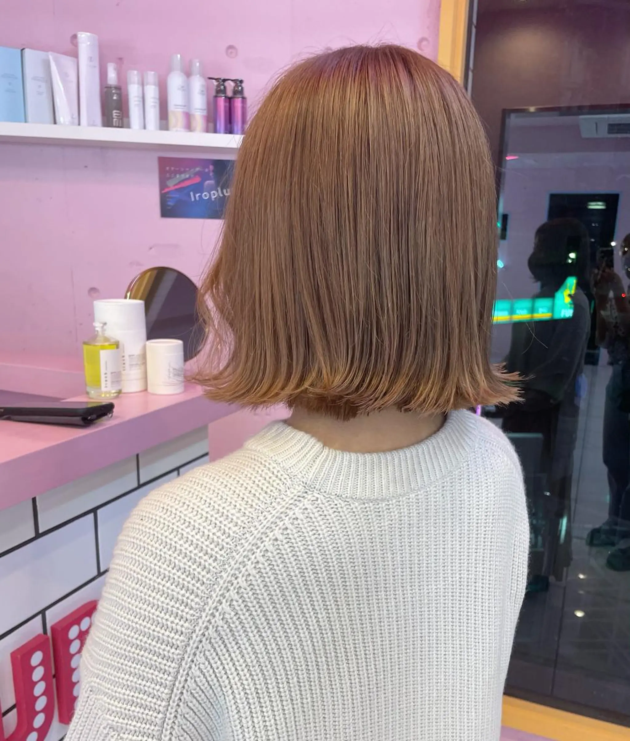 ミディアム カラー ベージュカラー ブリーチ ケアブリーチ ケアカラー 透明感カラー 心斎橋/ブリーチ minamiのヘアスタイル