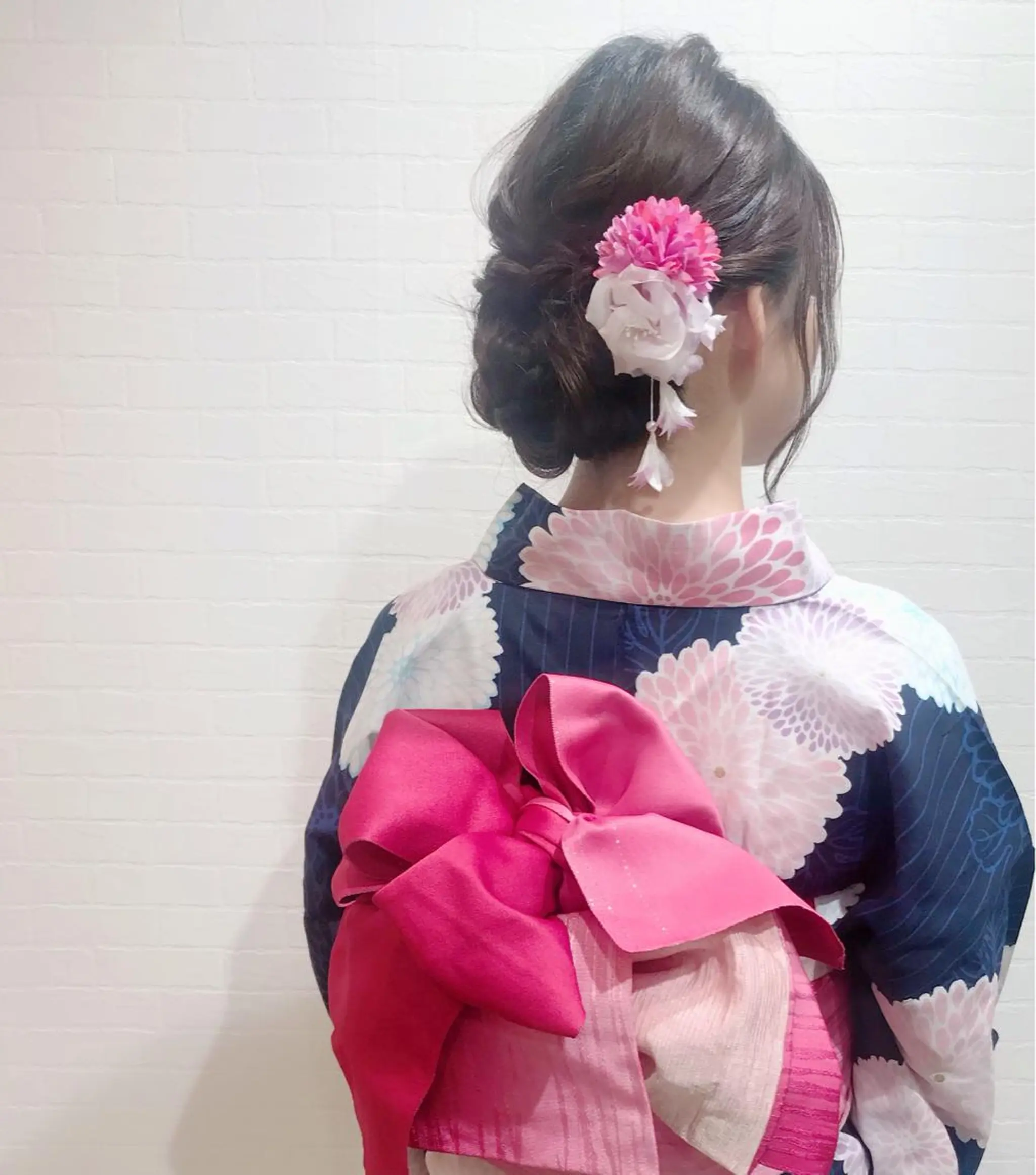 セミロング ヘアアレンジ 浴衣 GRANLUSSO 〜グランルッソ駅前店所属・木口 嘉美のヘアスタイル