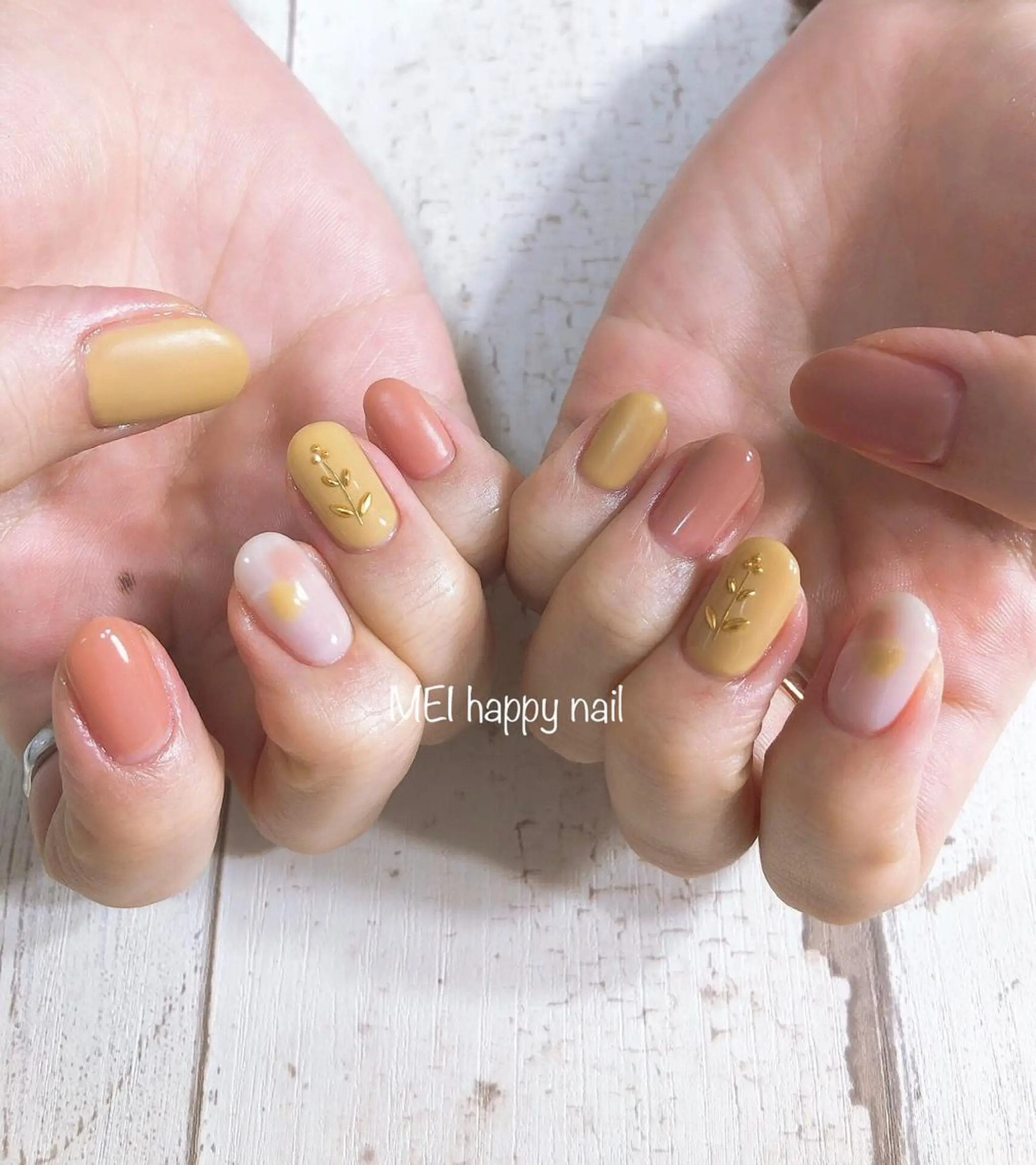 ネイル 北浦和 自爪育成ケアのネイルデザイン