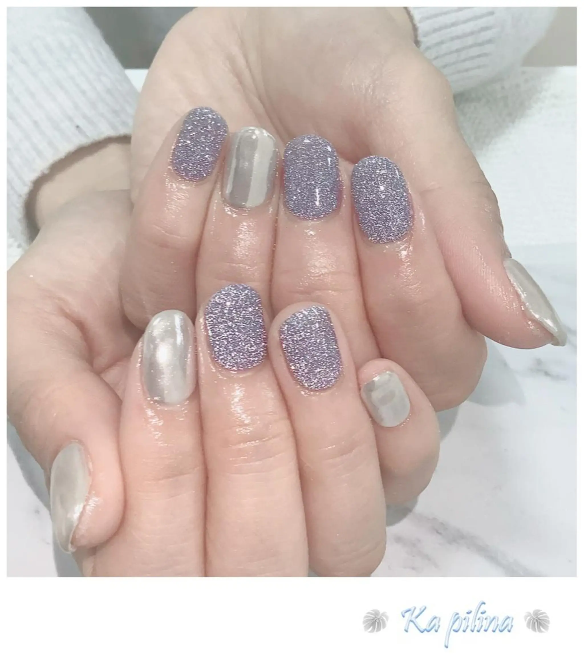 ネイル フラッシュネイル ミラーネイル Nail salon Ka pilinaのネイルデザイン