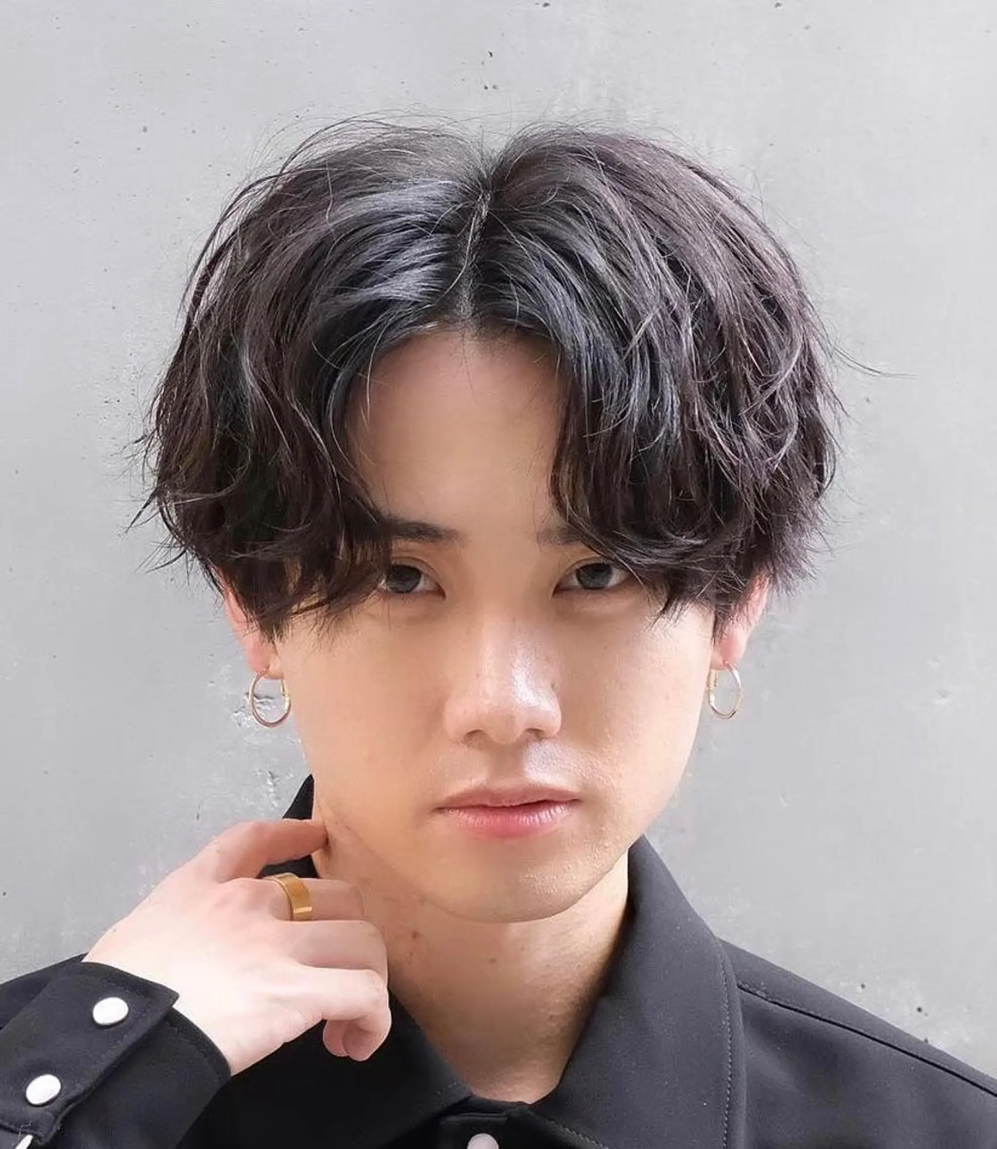 メンズ 透明感ブリーチ/ メンズパーマのヘアスタイル