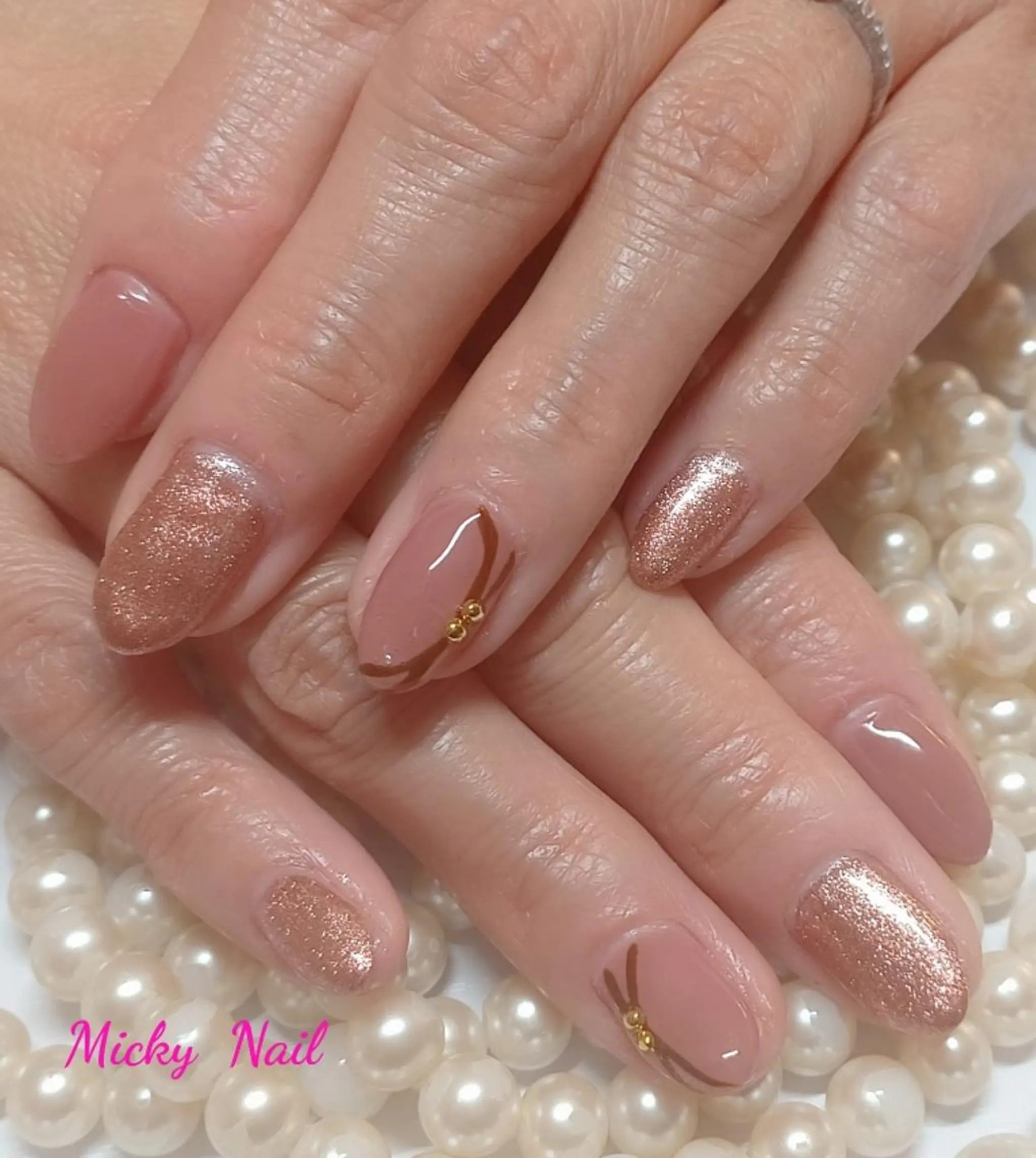 ネイル オフィスネイル シンプルネイル Micky nail chikushinoのネイルデザイン