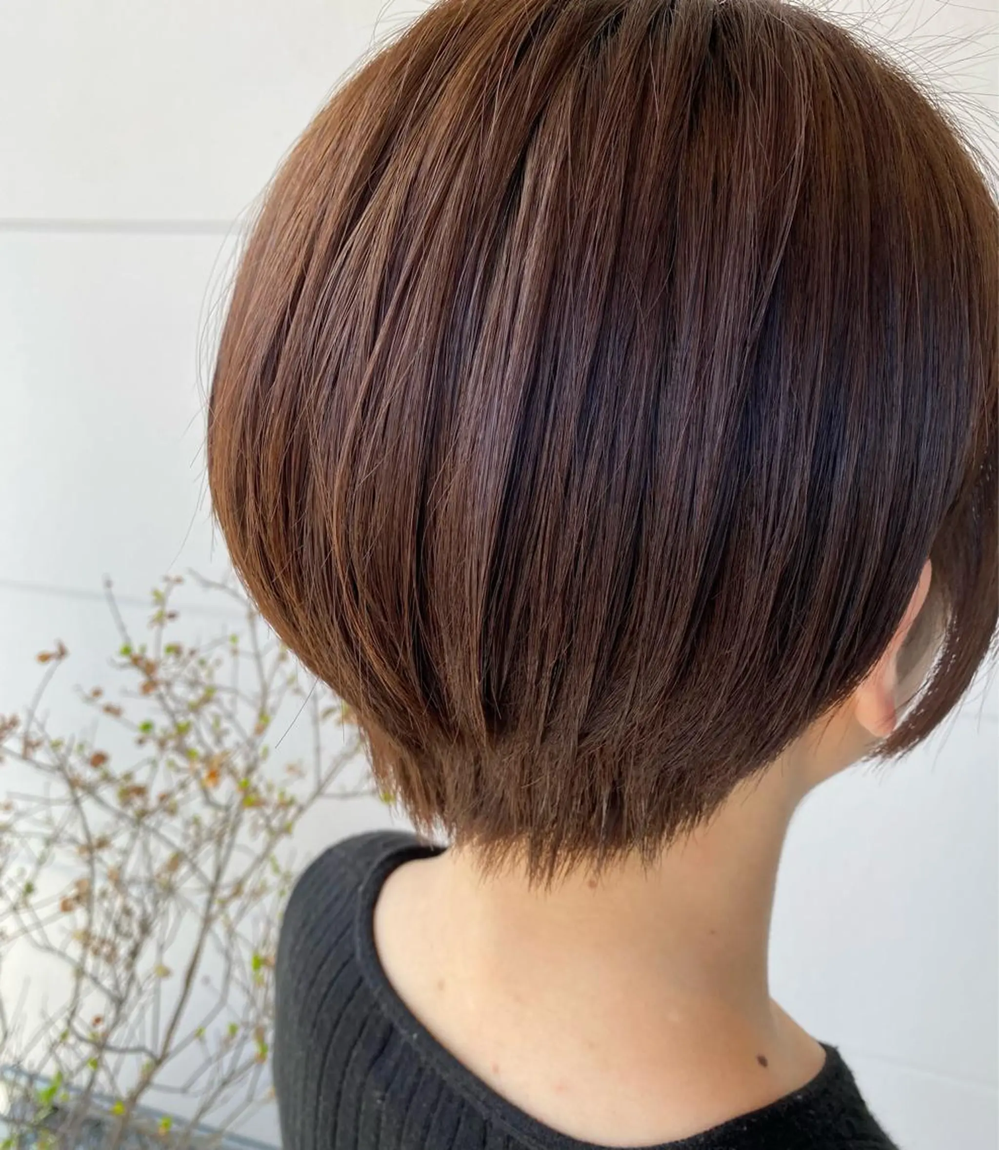 ショート カラー ブラウンカラー オレンジ オレンジブラウン ショートヘア REMIX  HAIR所属・NAKAWAKI YUKAのヘアスタイル