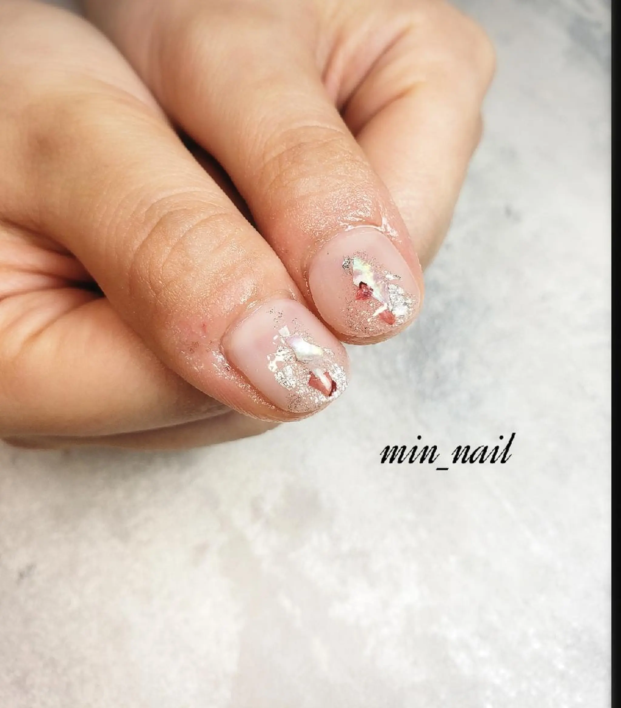 ネイル ラメ(グリッター) ハンドネイル プライベートサロン lienのネイルデザイン