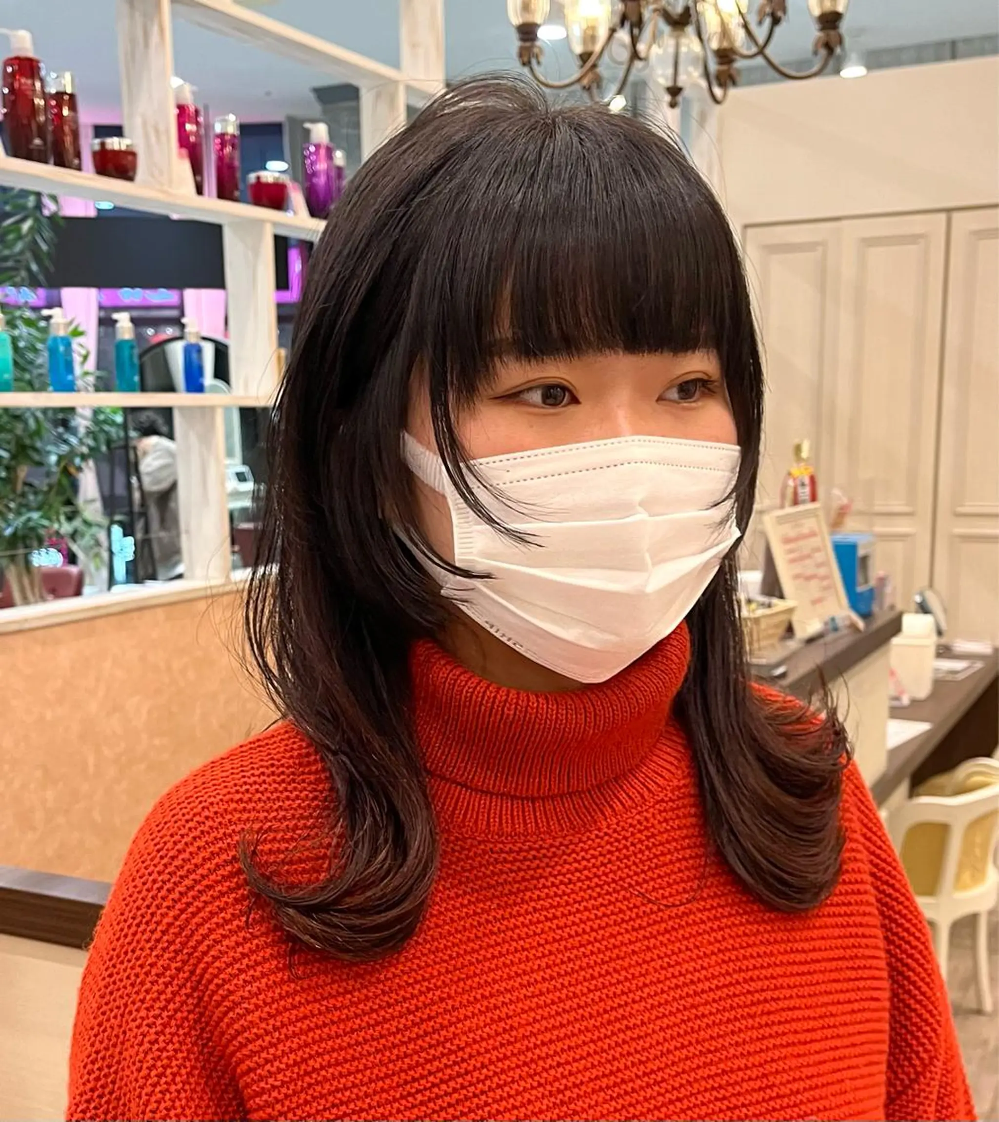 ミディアム 大阪ウルフカット 🐺デザインカラーのヘアスタイル