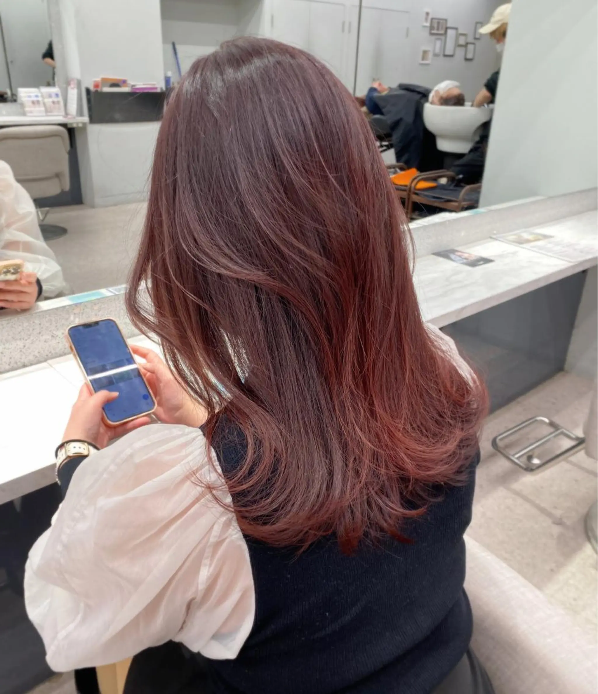 ロング 京都レイヤーカット/ 縮毛矯正/羽柴りくのヘアスタイル