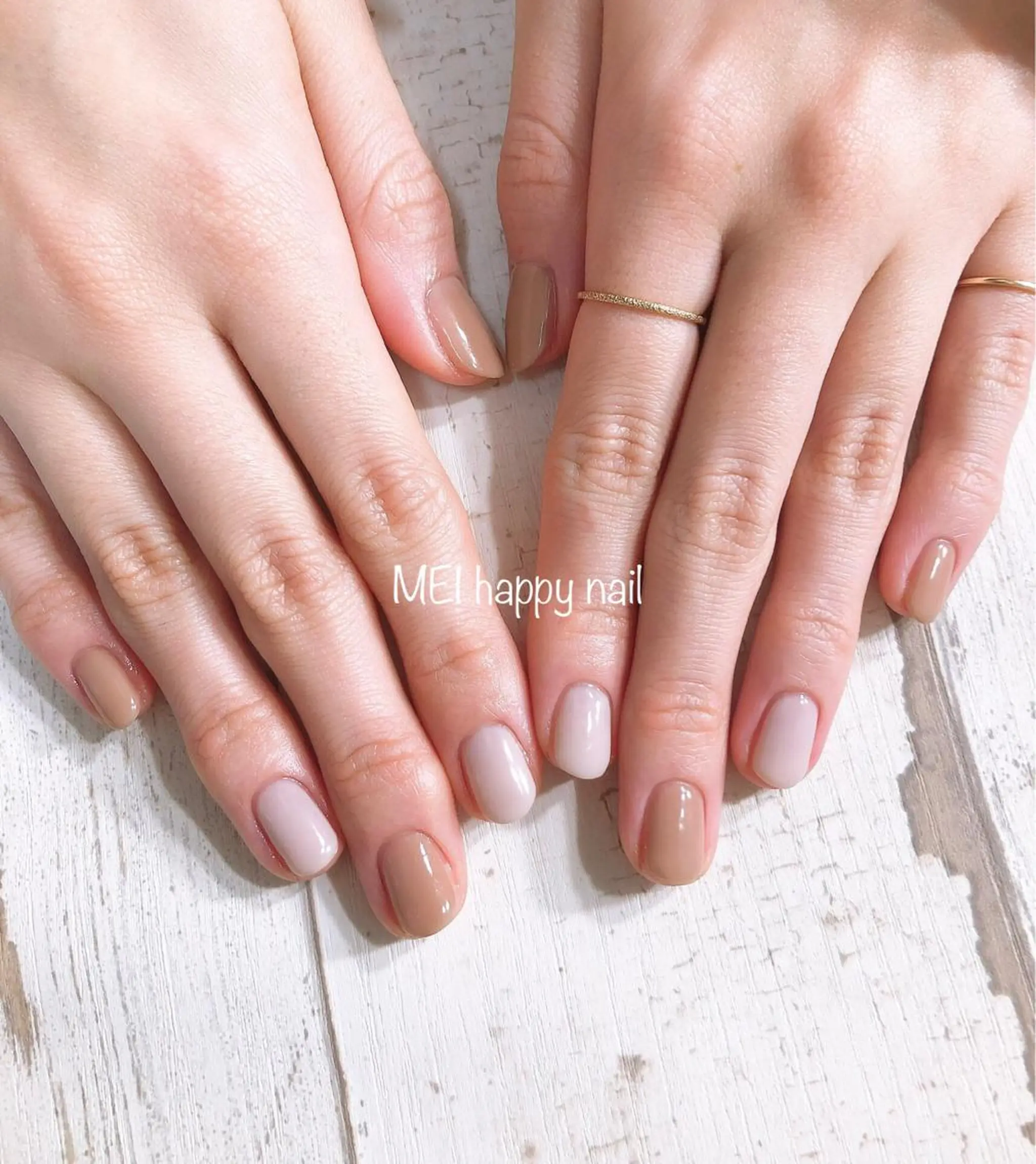 ネイル オーロラネイル ジェルネイル パラジェル シンプルネイル 北浦和 自爪育成ケアのネイルデザイン