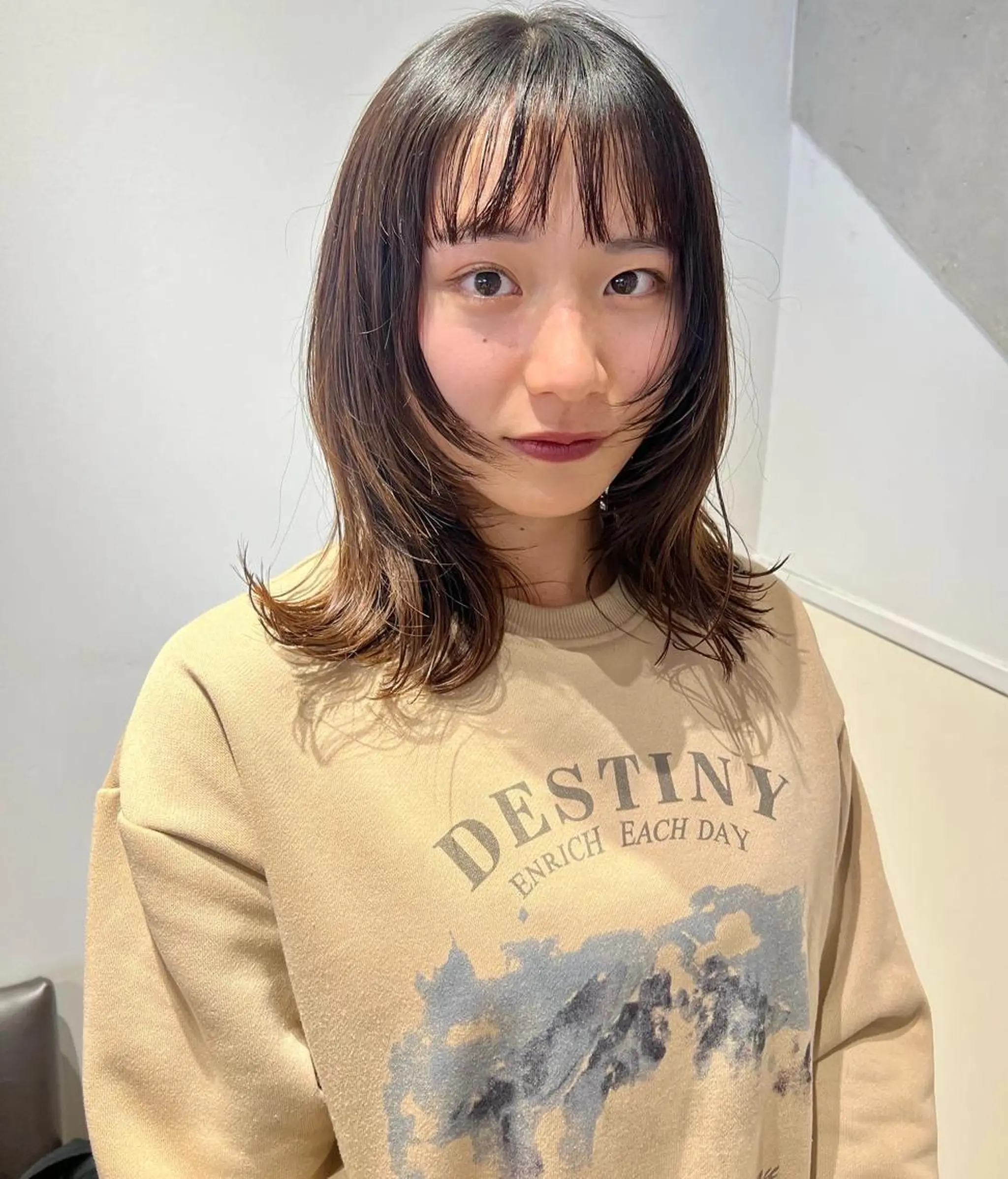 ミディアム カラー 顔周りカット/透明感 カラー✂️MEIのヘアスタイル