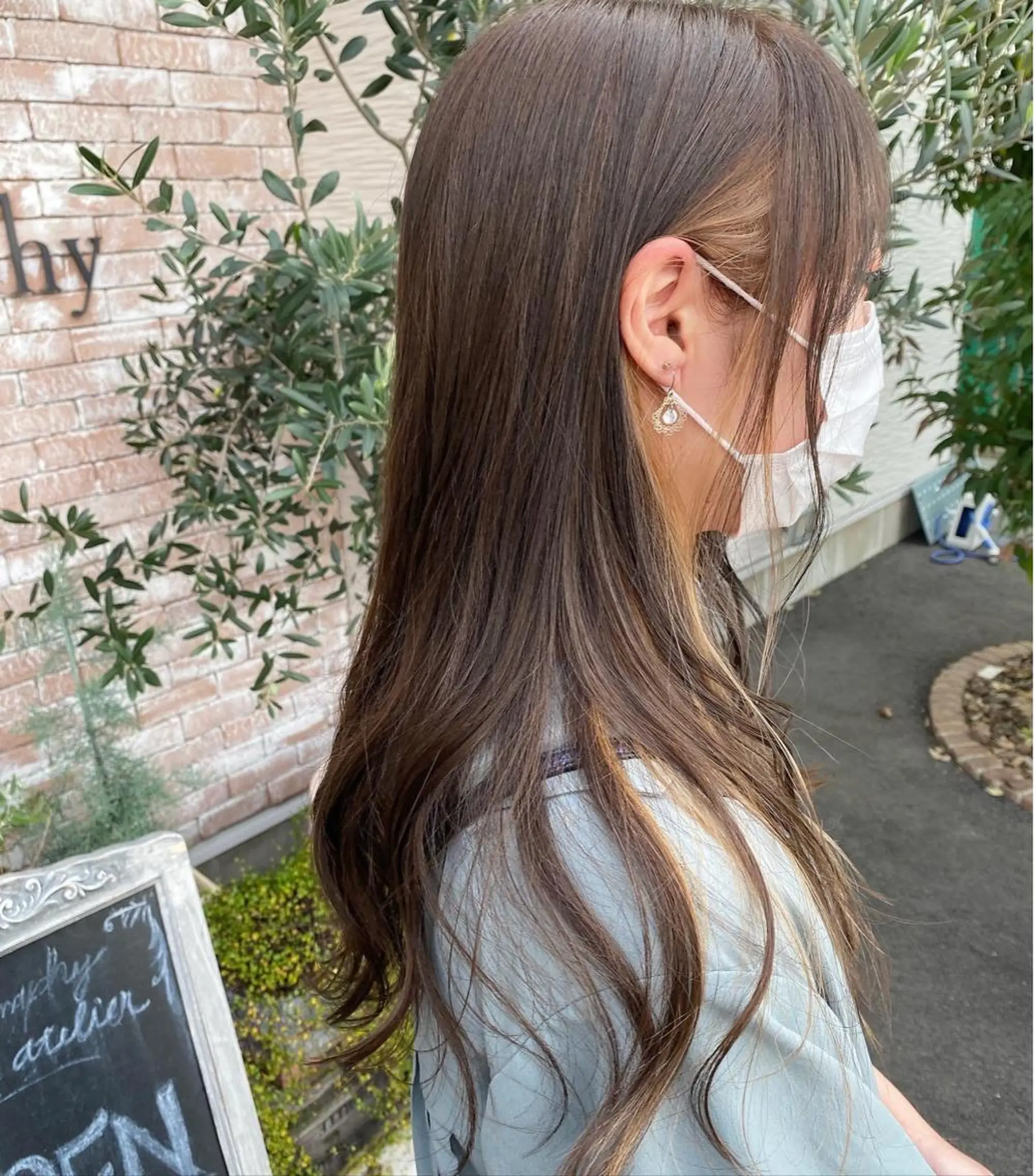 ロング カラー グレージュ インナーカラー 【浜松・豊橋】 ニシモトのヘアスタイル