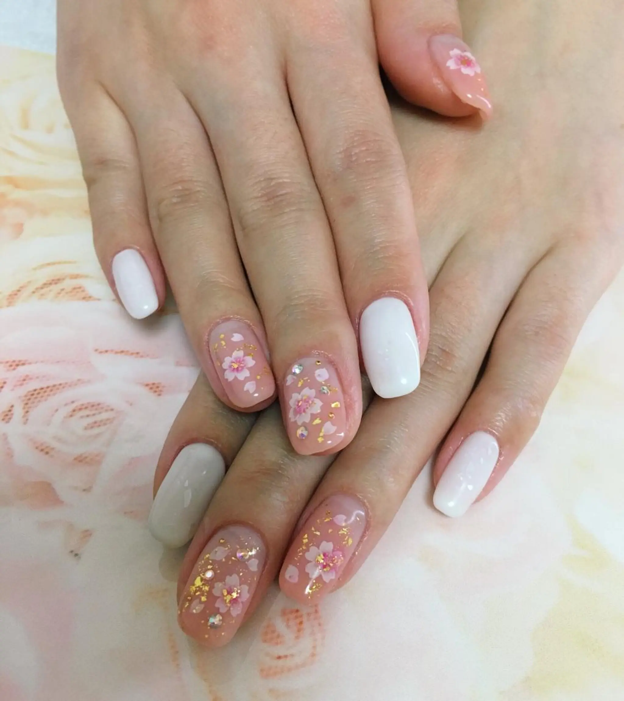 ネイル 桜ネイル a yakaのネイルデザイン