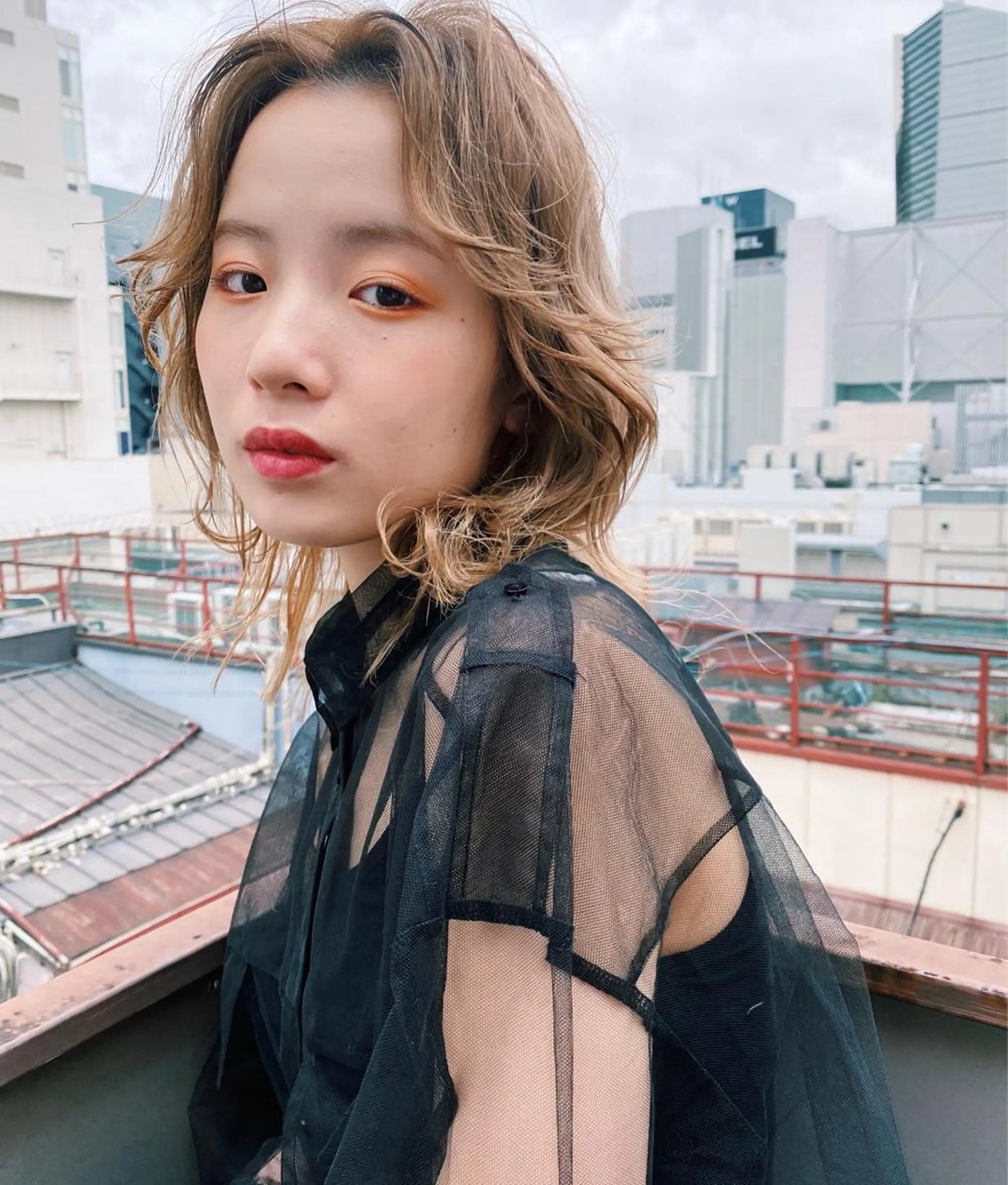 ミディアム ボブ 髪質改善 韓国風ヘア 🧡色落ちまで2度綺 麗なカラー🧡ヨシキのヘアスタイル