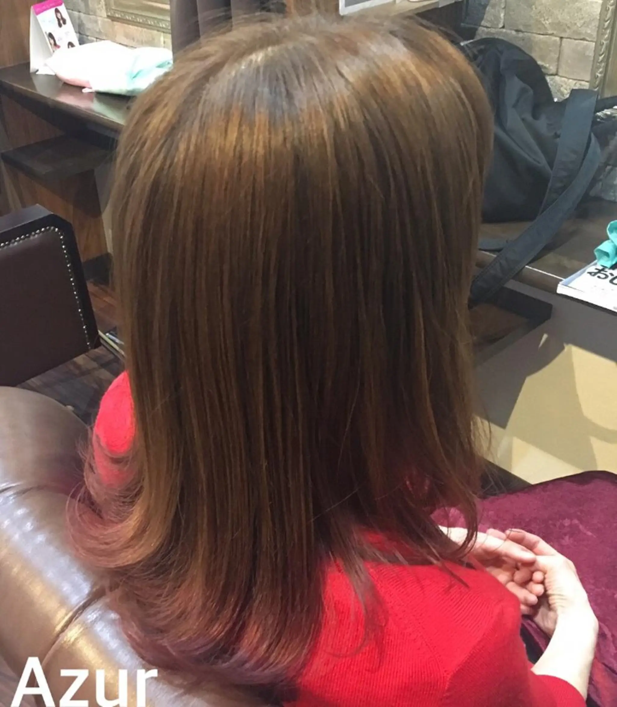 ミディアム カラー パーマ HairDesign Azurのヘアスタイル