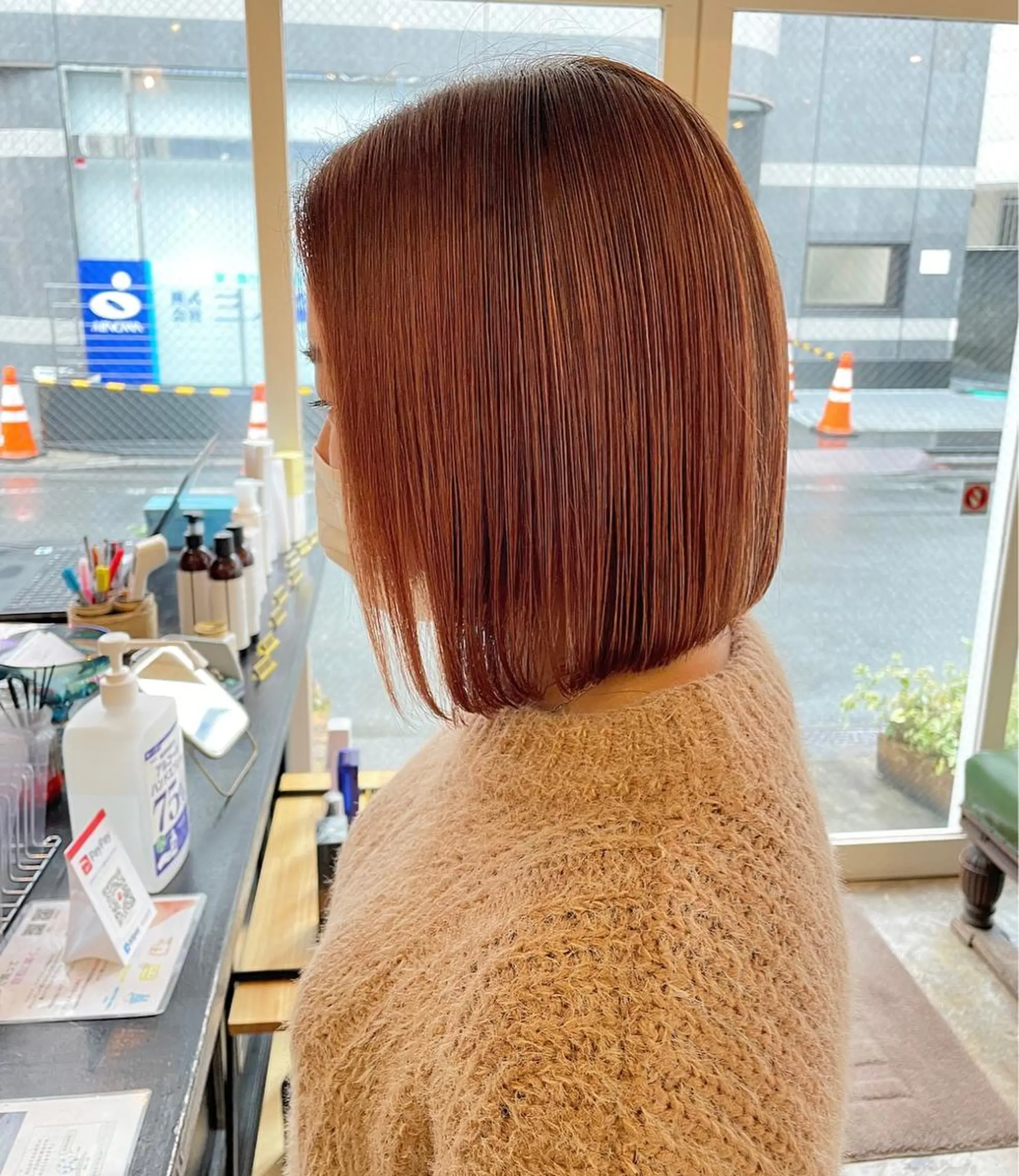 ショート カラー パーマ ヘアアレンジ ボブ 縮毛矯正 酸性ストレート ストレートパーマ bloom所属・bloom yumaのヘアスタイル