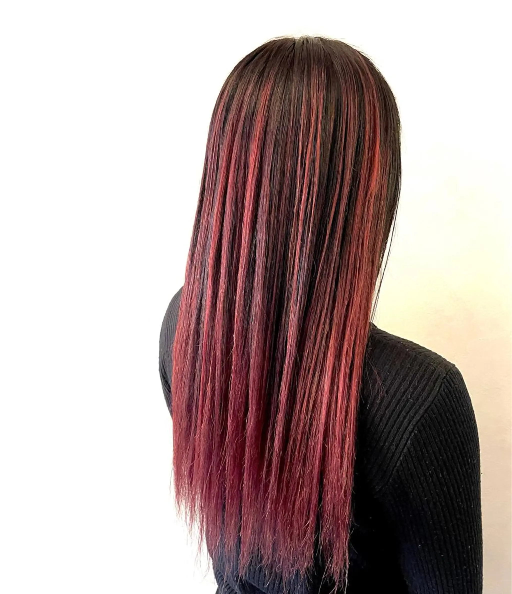 セミロング カラー バレイヤージュ ピンクカラー ローズカラー レイヤーカット レイヤー/艶カラー 🫧守利のヘアスタイル