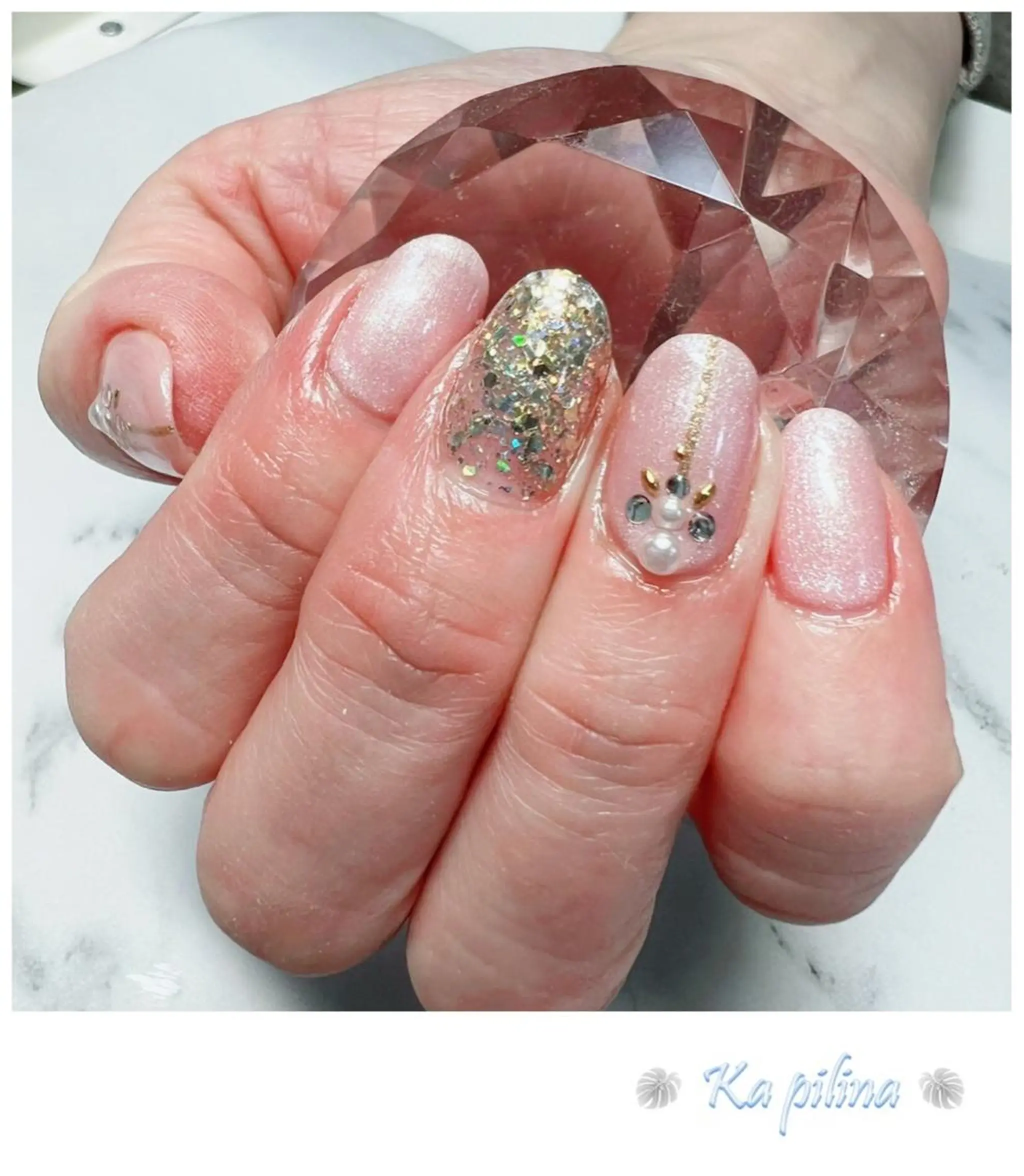 ネイル ピンク Nail salon Ka pilinaのネイルデザイン