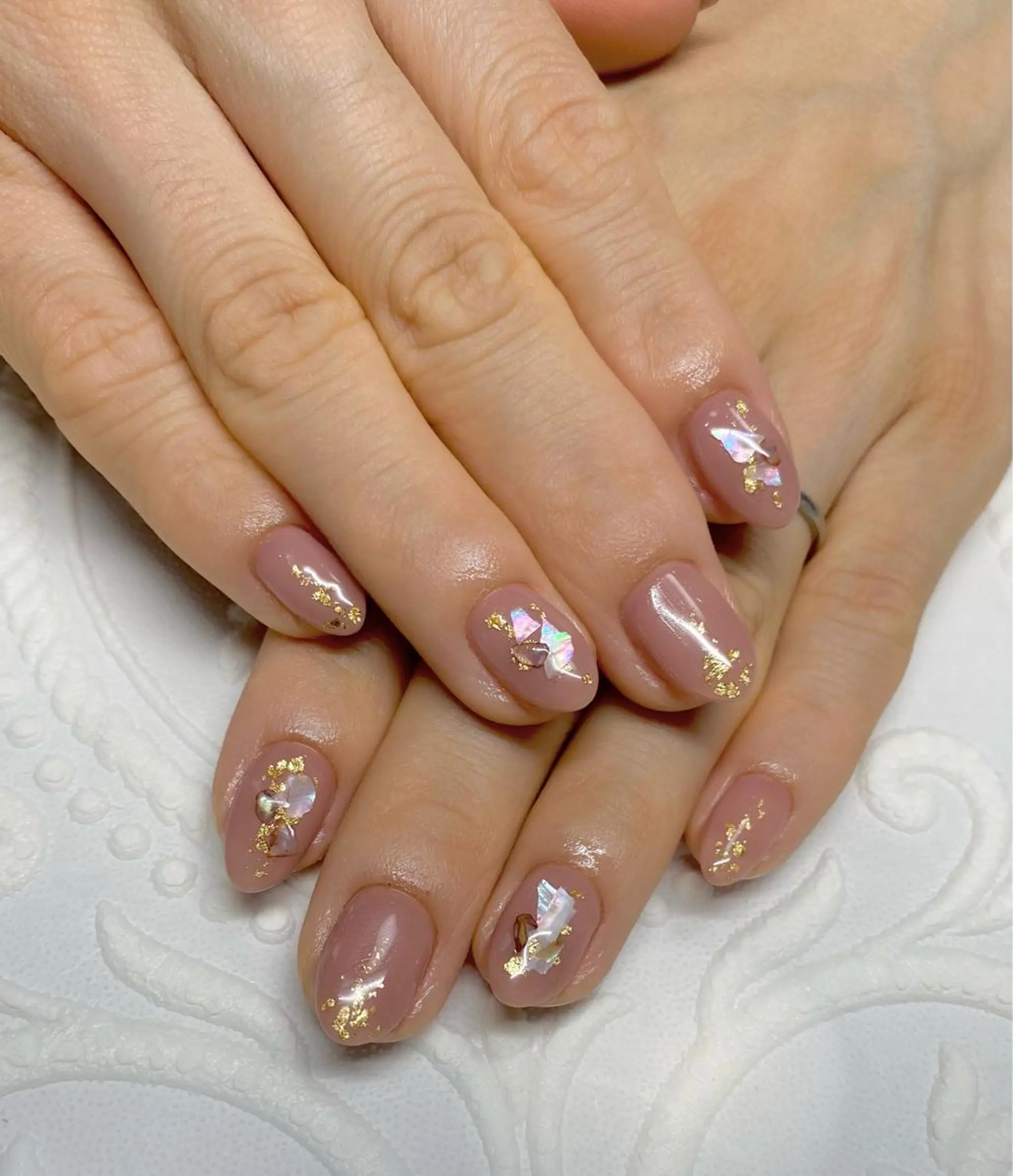 ショート ネイル クリアネイル ピンク ハンドネイル lune nail_2017のその他イメージ