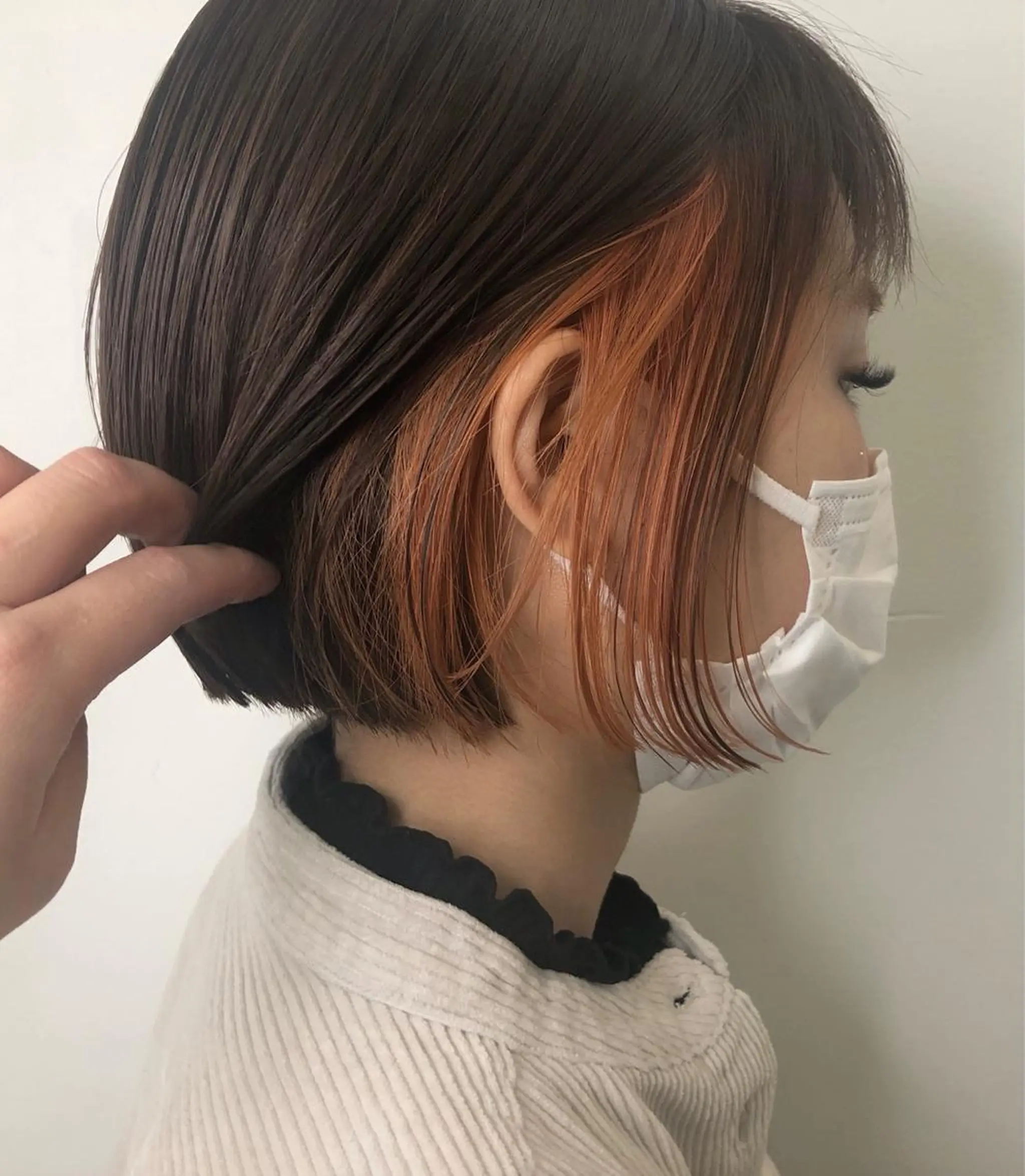 ショート カラー ベージュカラー オレンジ オレンジベージュ ヘアカラー トリートメント メンズ レイヤー ウルフ 弓木啓輔のヘアスタイル